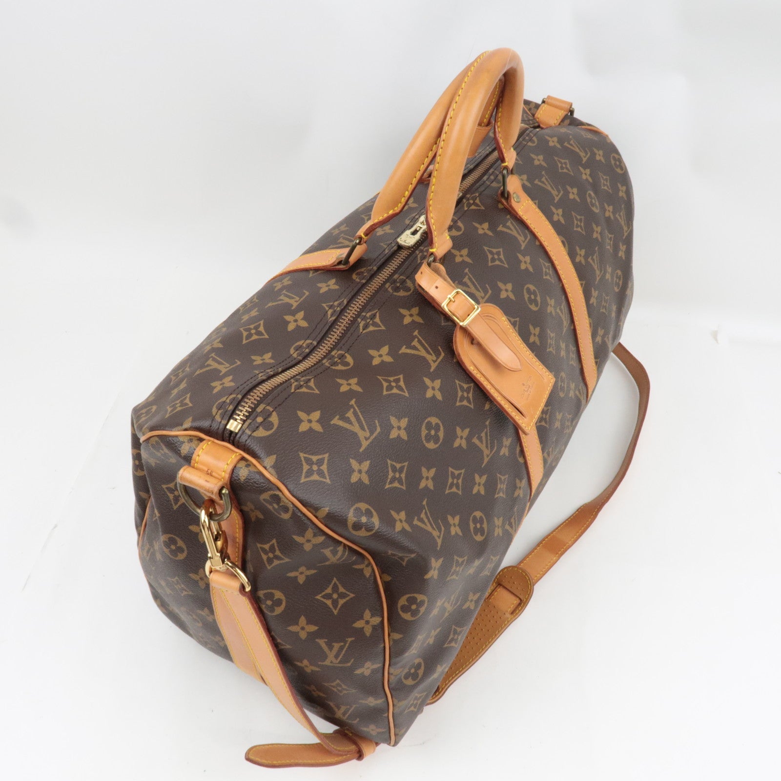 Louis Vuitton Monogram Keepall Bandouliere 50 Travel Bag M41416 VI884 *Strap, Name tag, Poignet
