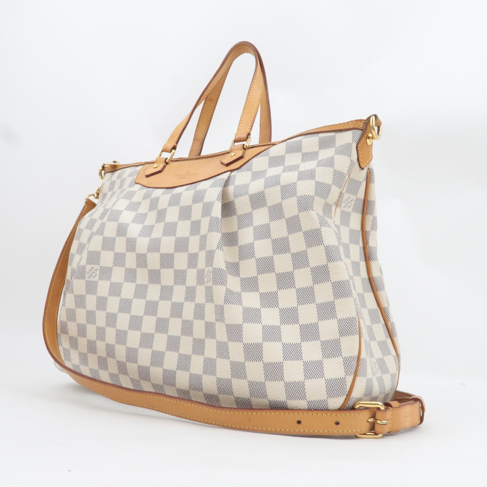 Louis Vuitton Damier Azur Siracusa GM Shoulder Bag N41111 SP2141 *Strap