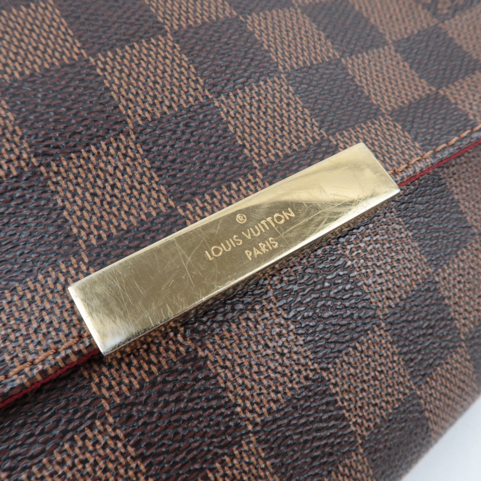 Louis Vuitton Damier Favorite MM 2Way Hand Bag N41129 FL3184 *Strap
