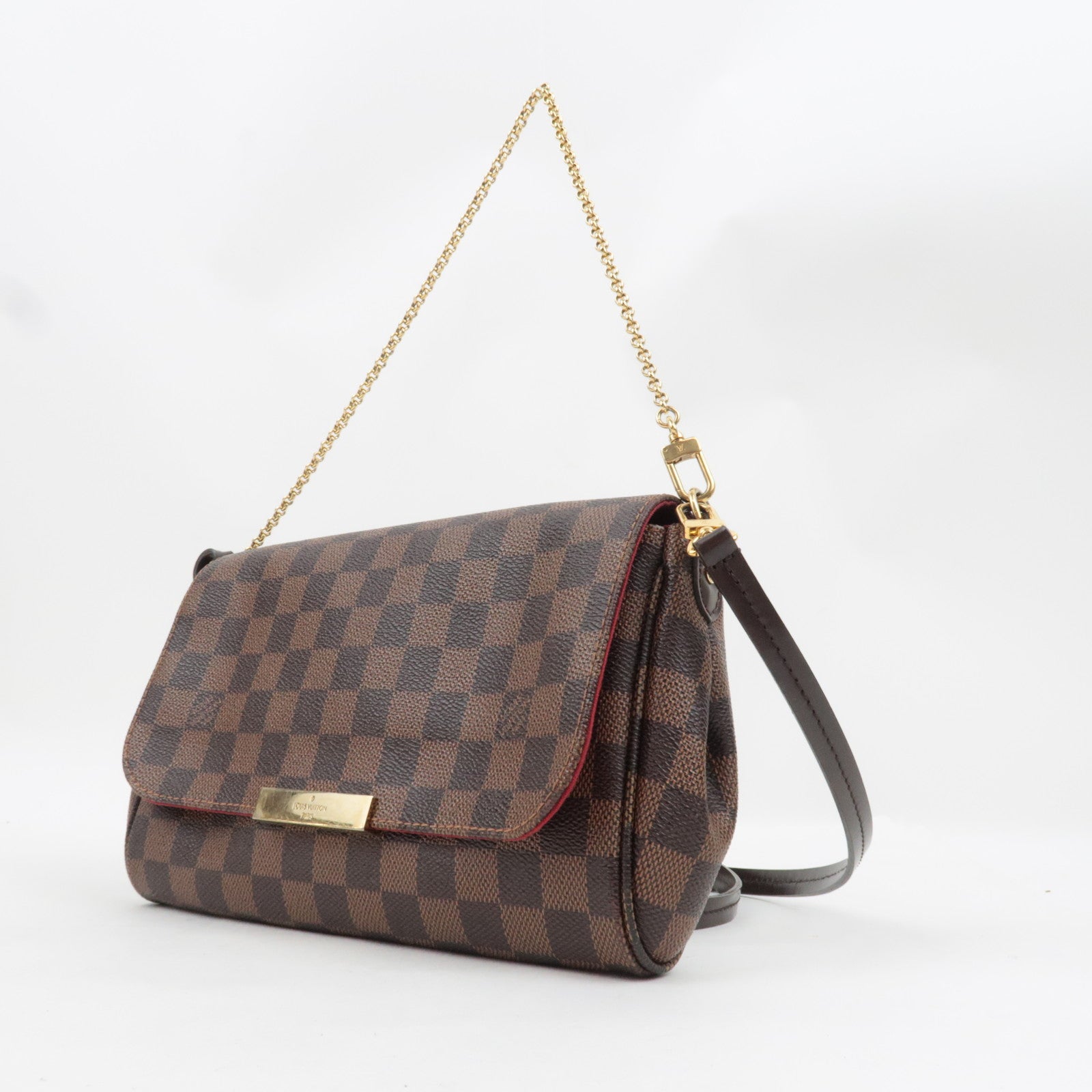 Louis Vuitton Damier Favorite MM 2Way Hand Bag N41129 FL3184 *Strap