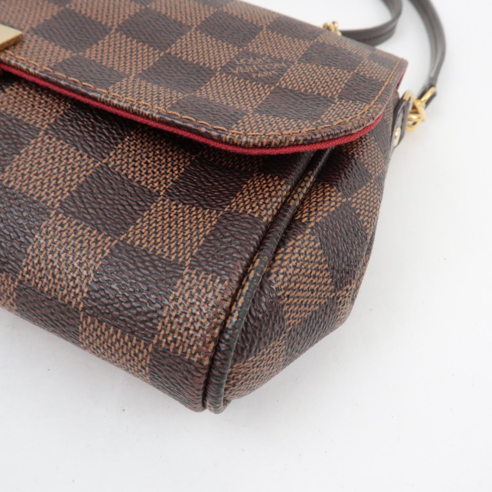 Louis Vuitton Damier Favorite MM 2Way Hand Bag N41129 FL3184 *Strap