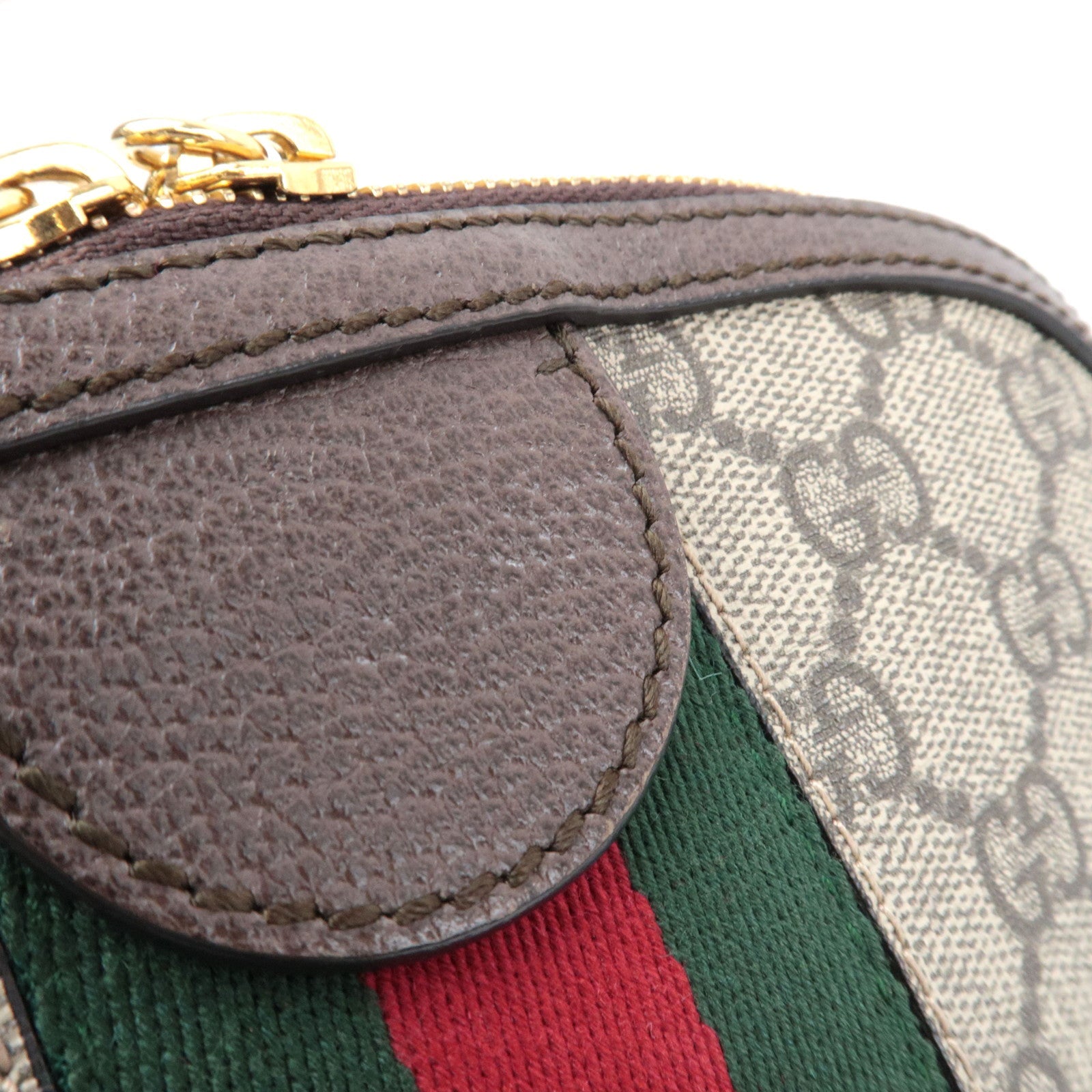 GUCCI Sherry Ophidia Shoulder Bag GG Supreme Leather Beige Brown 499621