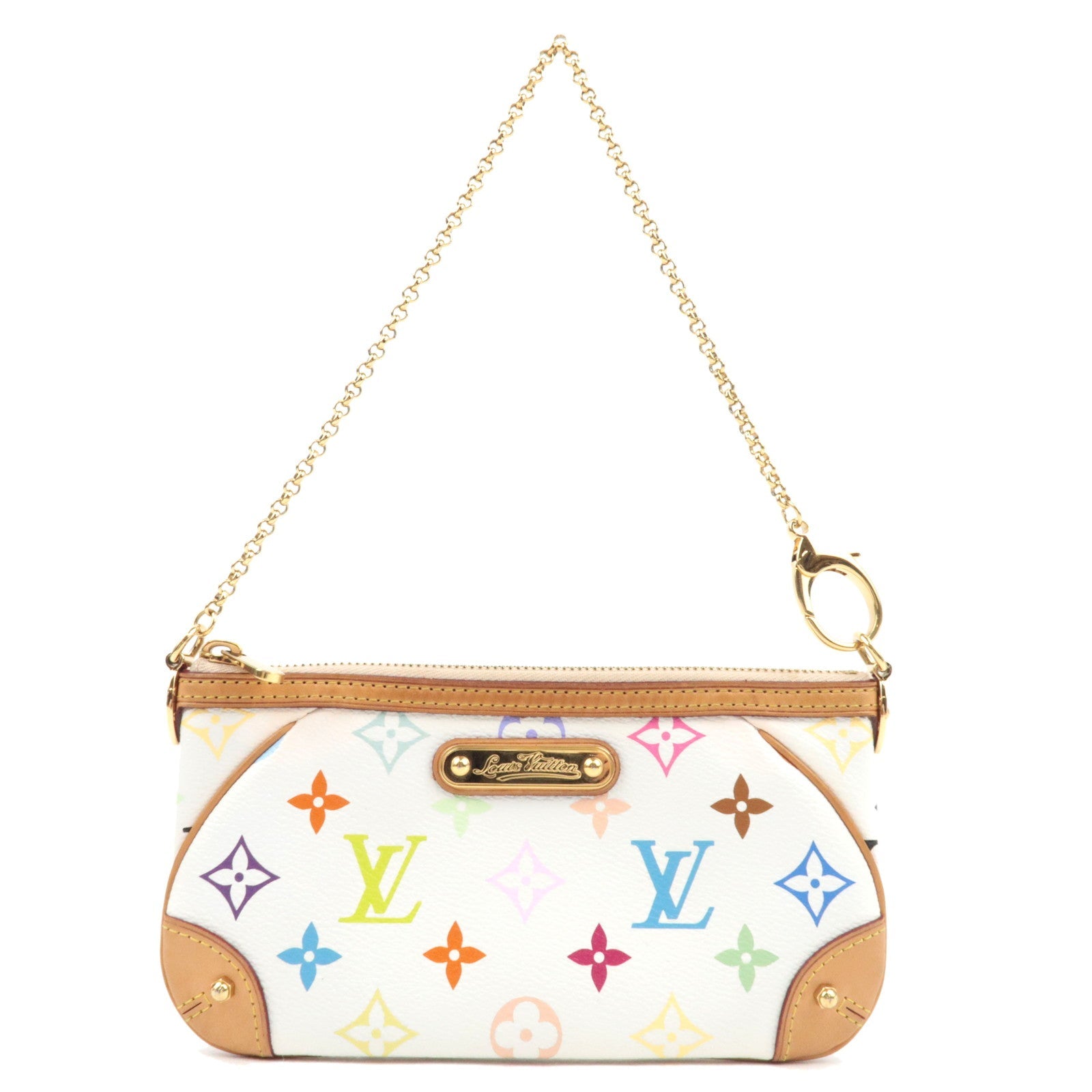 Louis Vuitton Monogram Multicolore Pochette Milla MM Mini Bag Blanc M60096 AA4059 78582