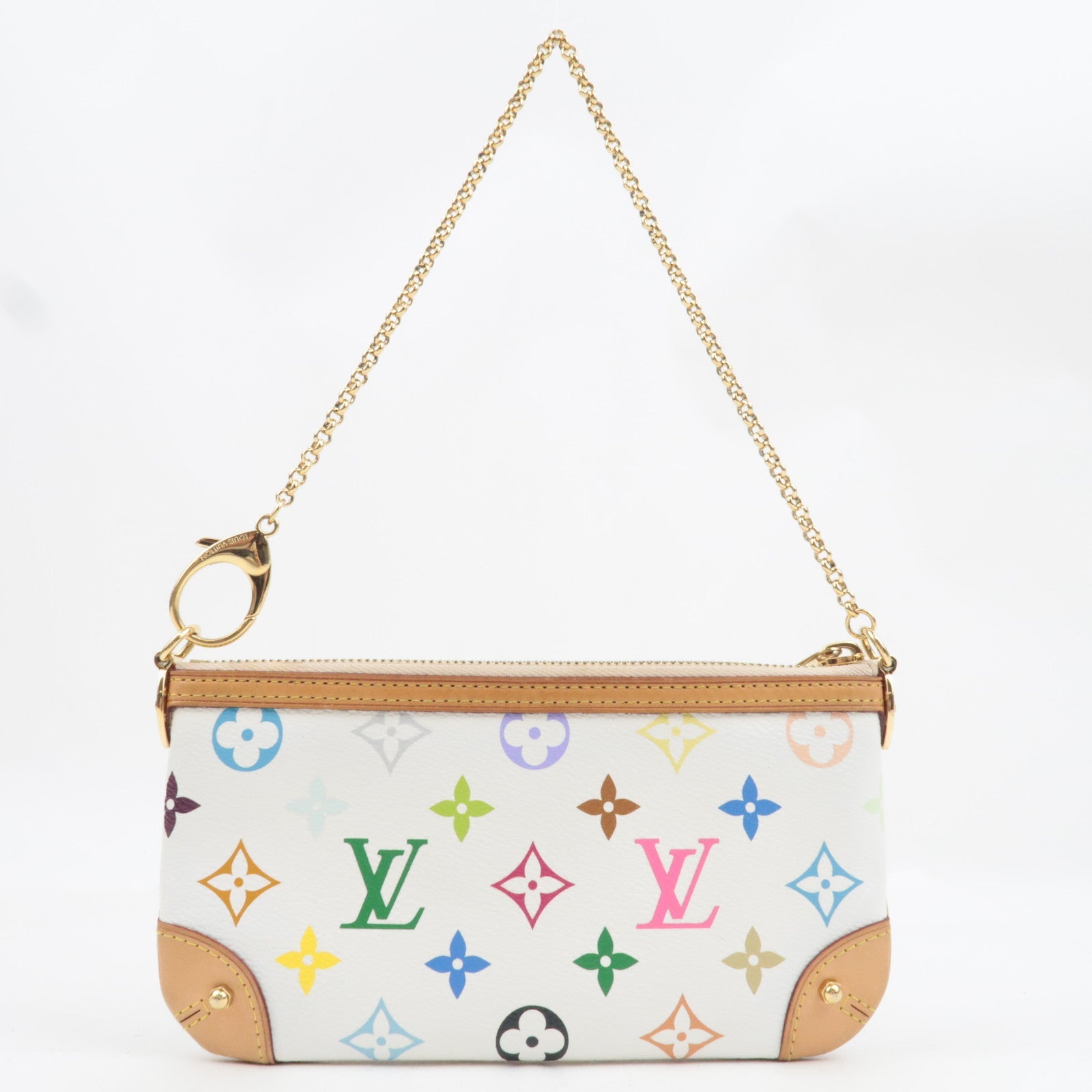 Louis Vuitton Monogram Multicolore Pochette Milla MM Mini Bag Blanc M60096 AA4059