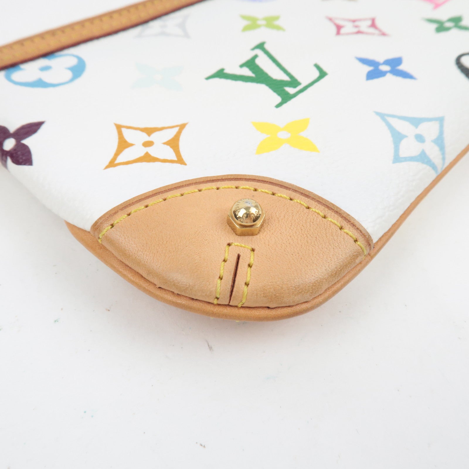 Louis Vuitton Monogram Multicolore Pochette Milla MM Mini Bag Blanc M60096 AA4059