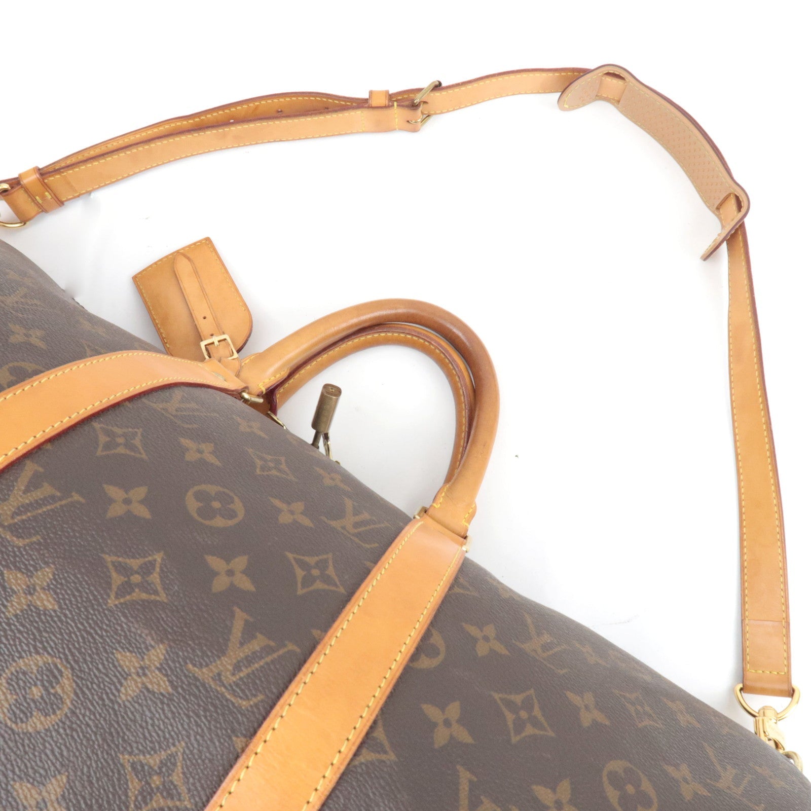 Louis Vuitton Monogram Keepall Bandouliere 50 Travel Bag M41416 DU1141 *Strap, Name tag, Lock
