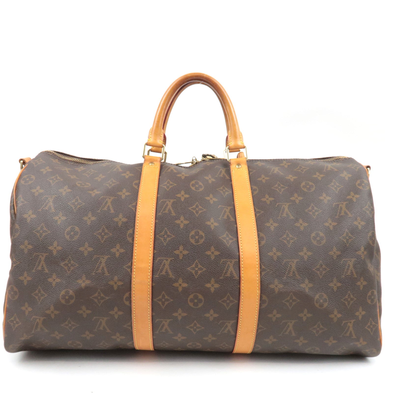 Louis Vuitton Monogram Keepall Bandouliere 50 Travel Bag M41416 DU1141 *Strap, Name tag, Lock