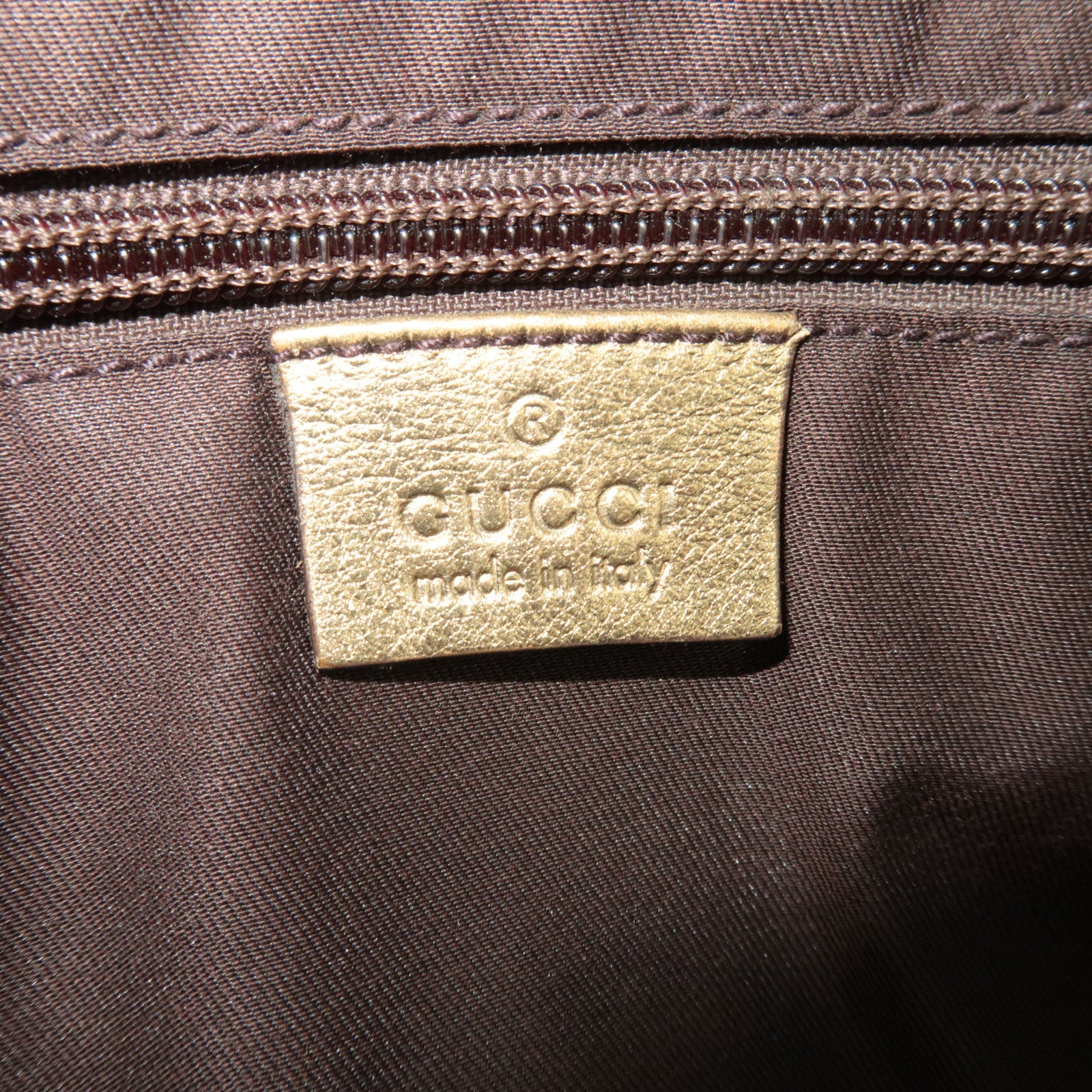 GUCCI Sherry Shoulder Bag GG Canvas Leather Beige Gold 181092