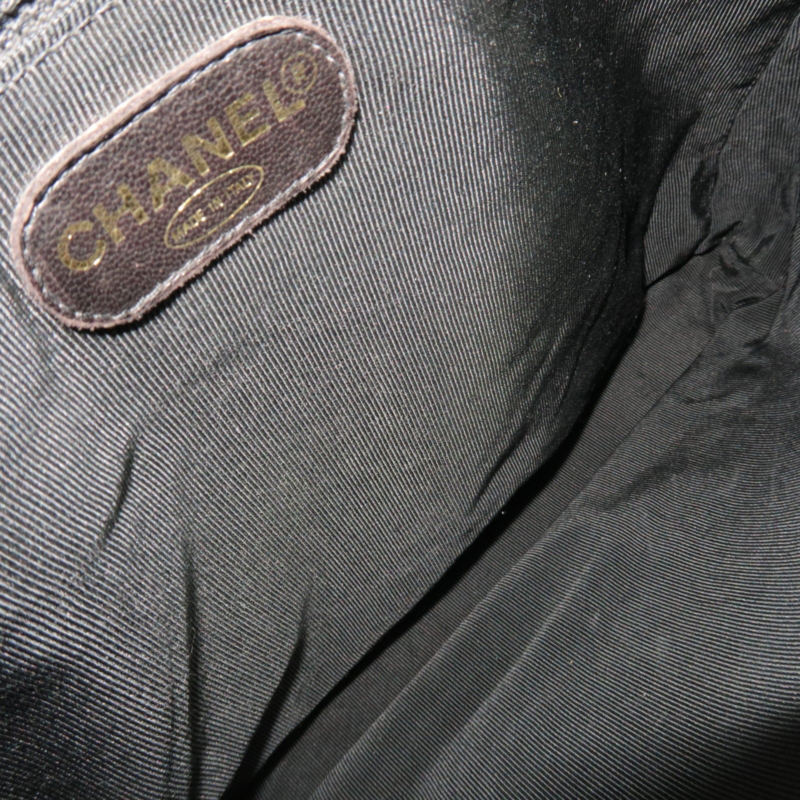 CHANEL Supermodel Medium Chain Tote Bag Caviar Skin Black Gold HDW 4676511