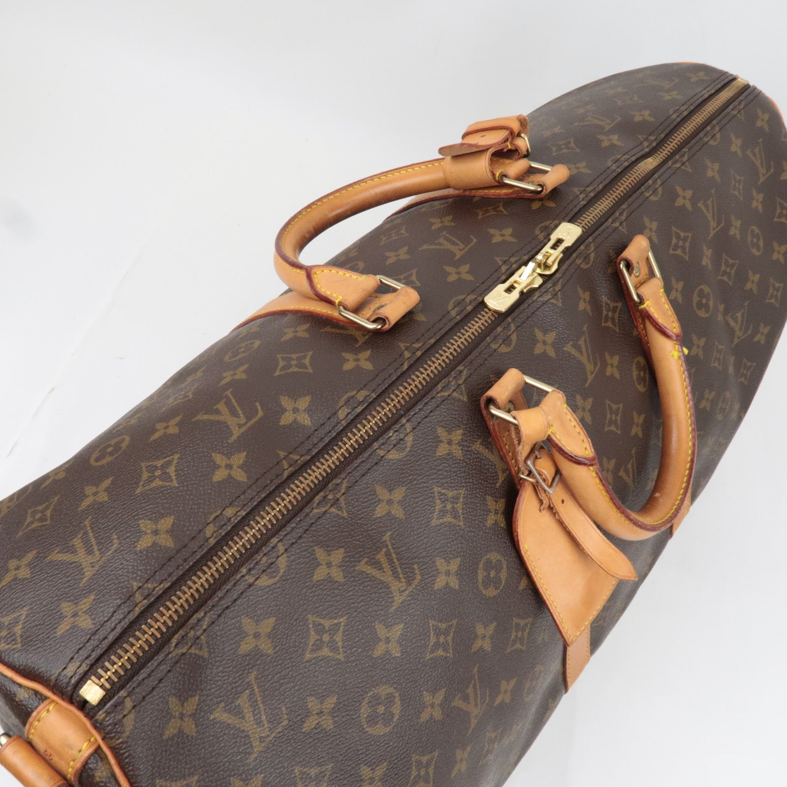 Louis Vuitton Monogram Keepall Bandouliere 55 Travel Bag M41414 VI0942 *Strap, Name tag, Poignet