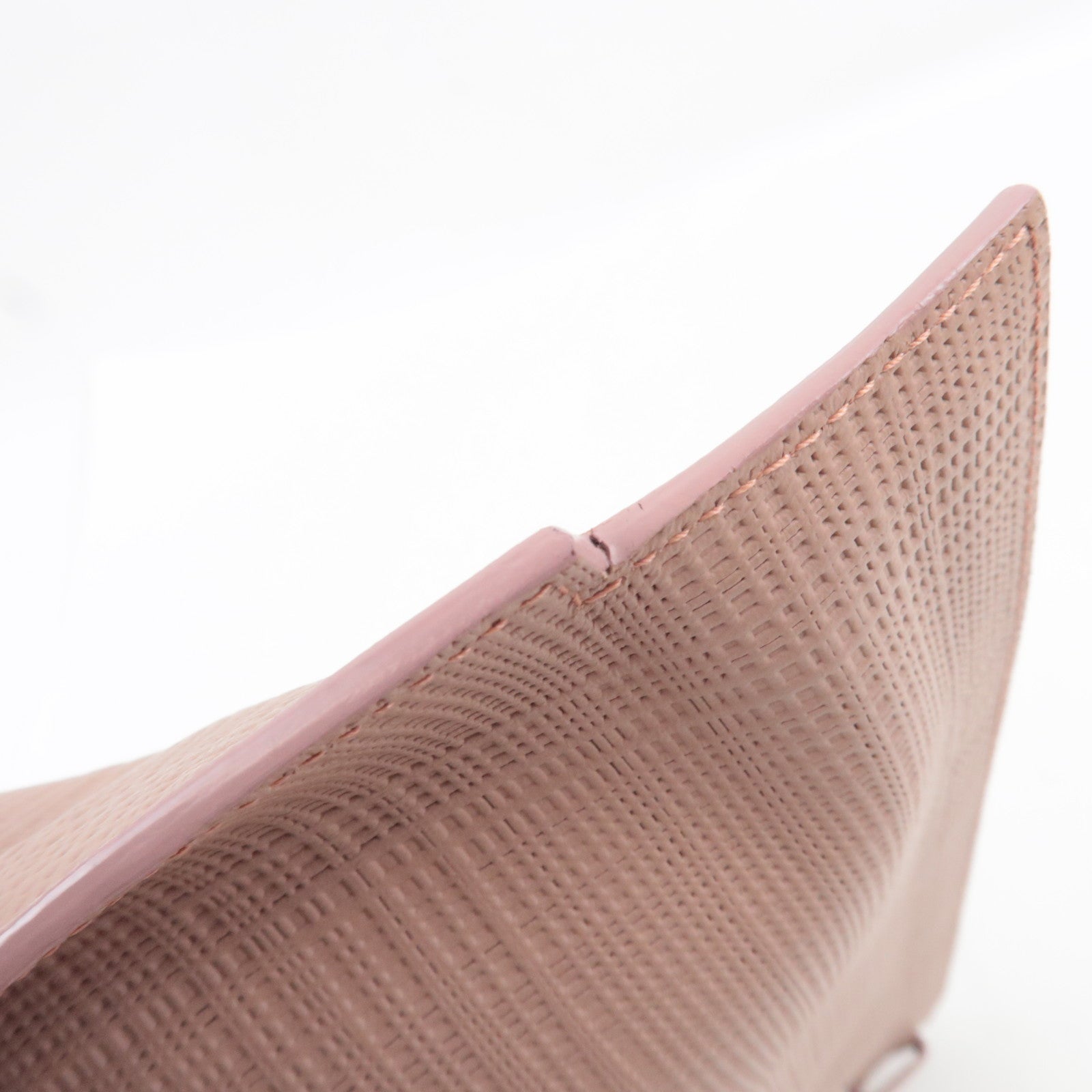 LOEWE T Pouch Clutch Bag Leather Pink Beige *Dust bag