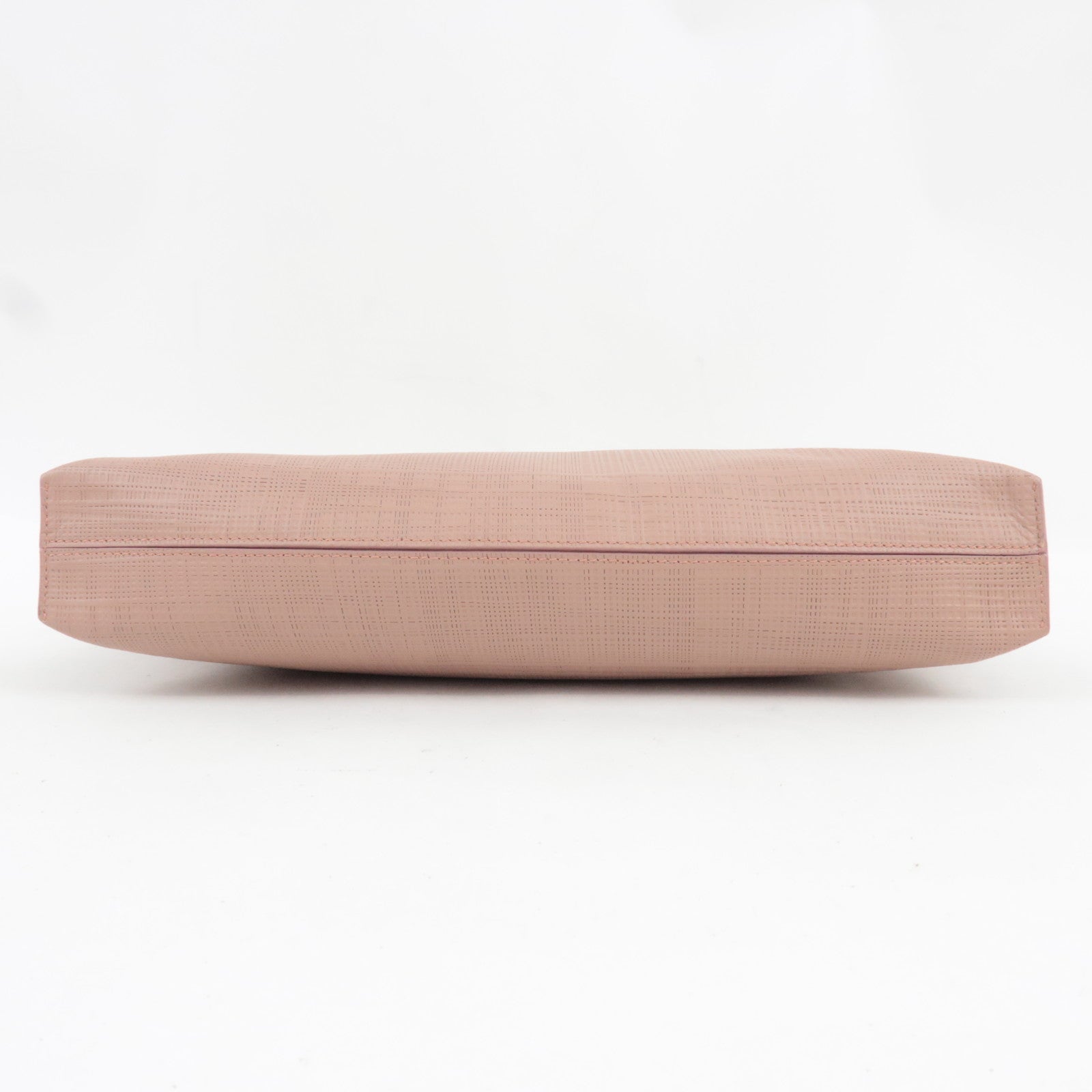 LOEWE T Pouch Clutch Bag Leather Pink Beige *Dust bag
