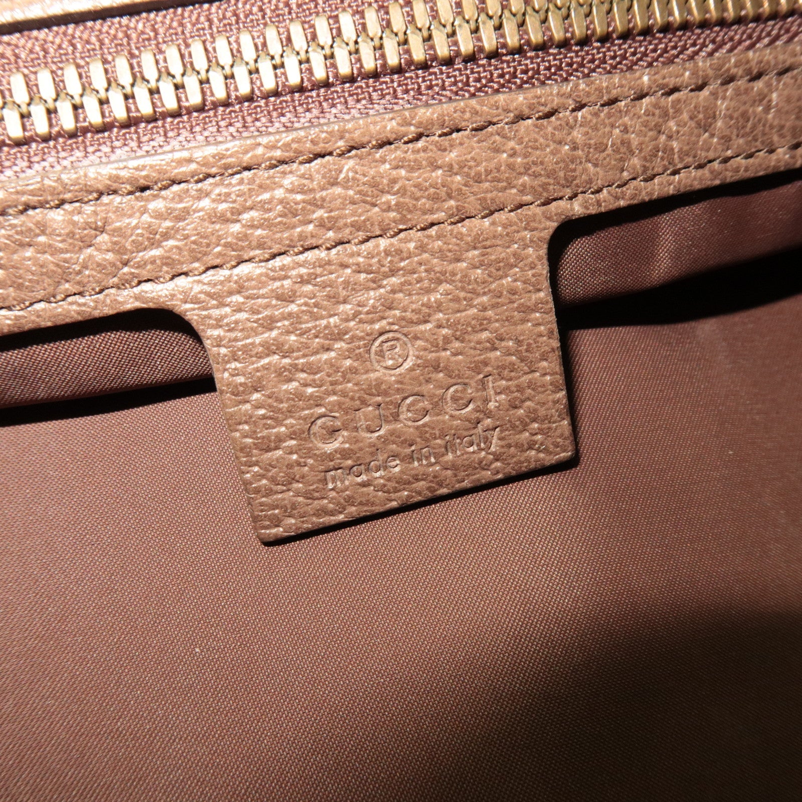 GUCCI GG Supreme Drawstring Backpack Leather Nylon Beige Brown Yellow 473872