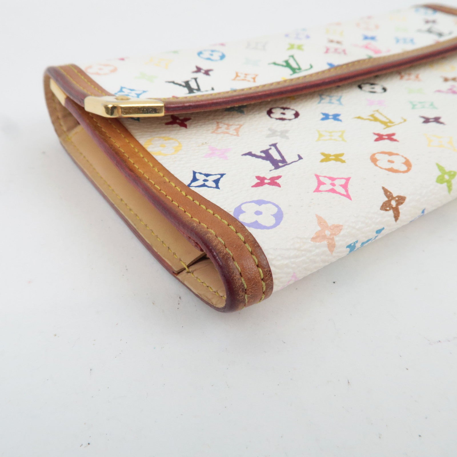 Louis Vuitton Monogram Multicolor Porte Tresor International Long Wallet Blanc M952659 TH1004