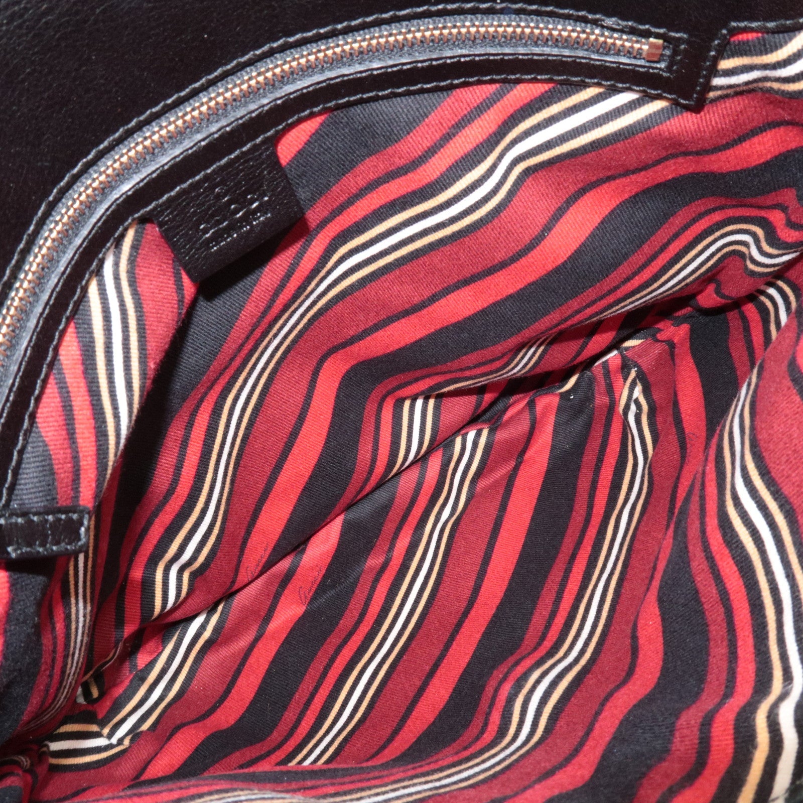 GUCCI Interlocking G One-Shoulder Bag Leather Black 167732