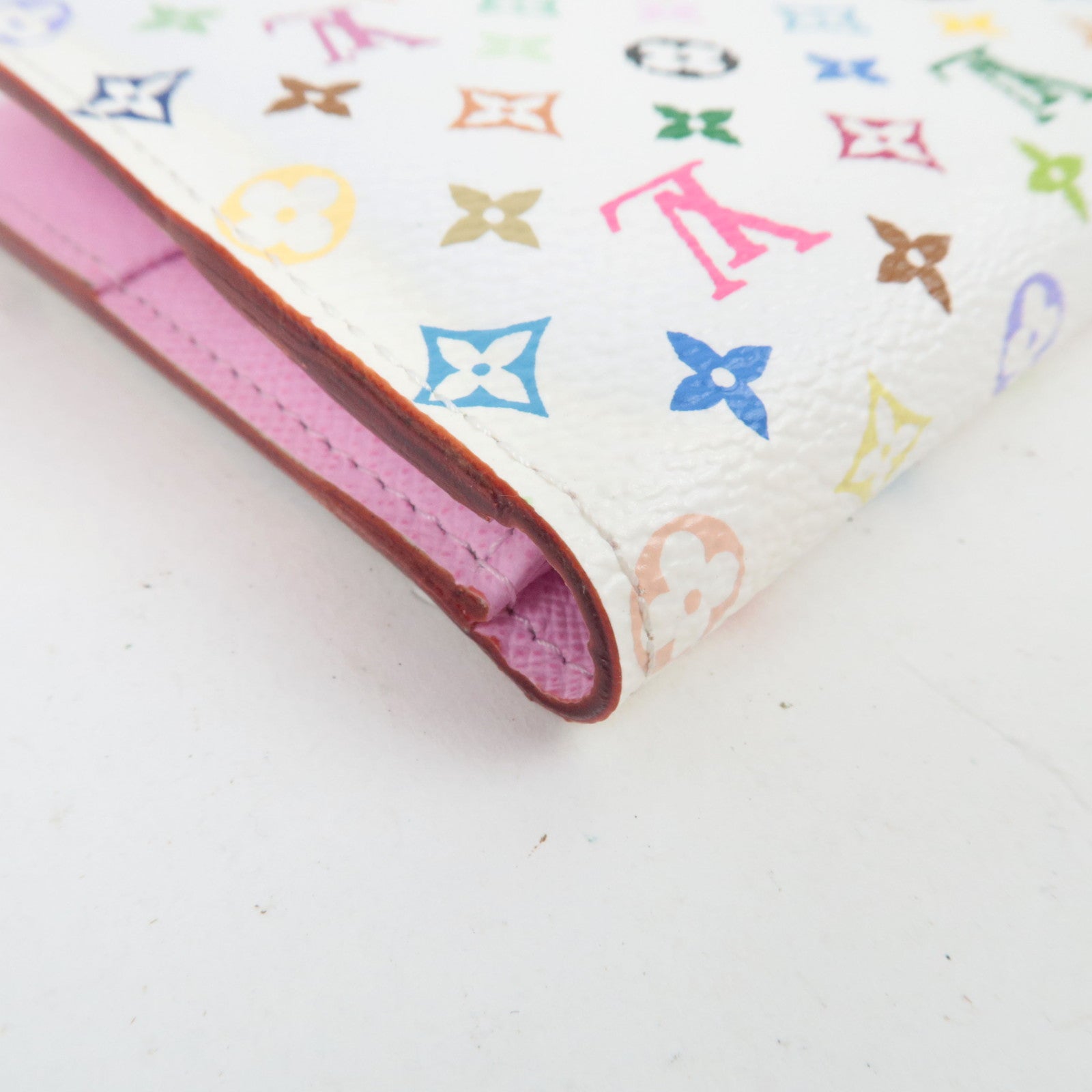 Louis Vuitton Monogram Multicolor Portefeuille Insolite Long Wallet Blanc M93751 CA4141 *Dust bag