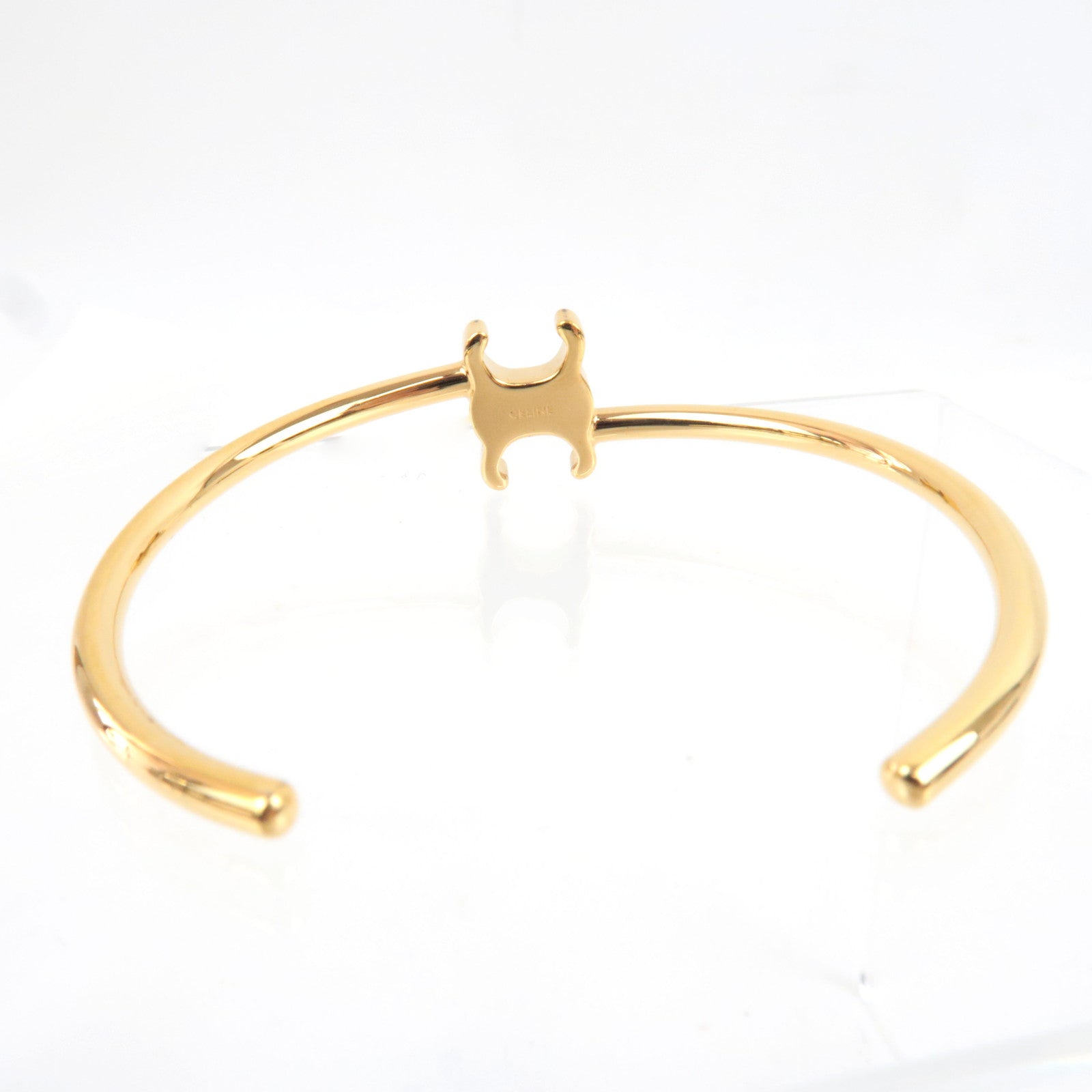 CELINE Triomphe Bangle Metal Gold *Box, Dust bag