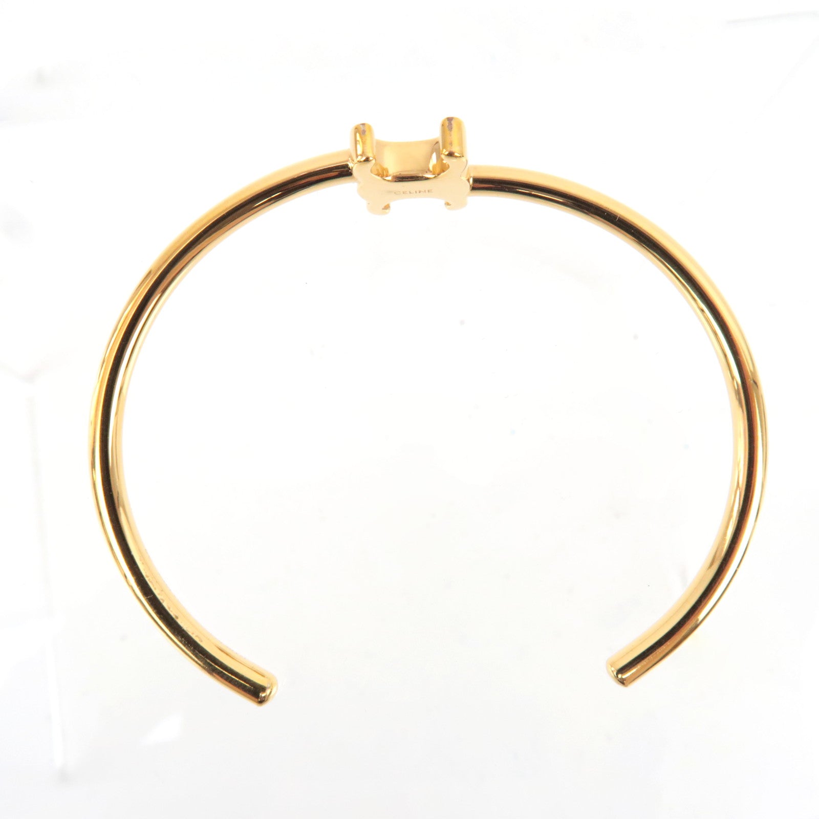 CELINE Triomphe Bangle Metal Gold *Box, Dust bag