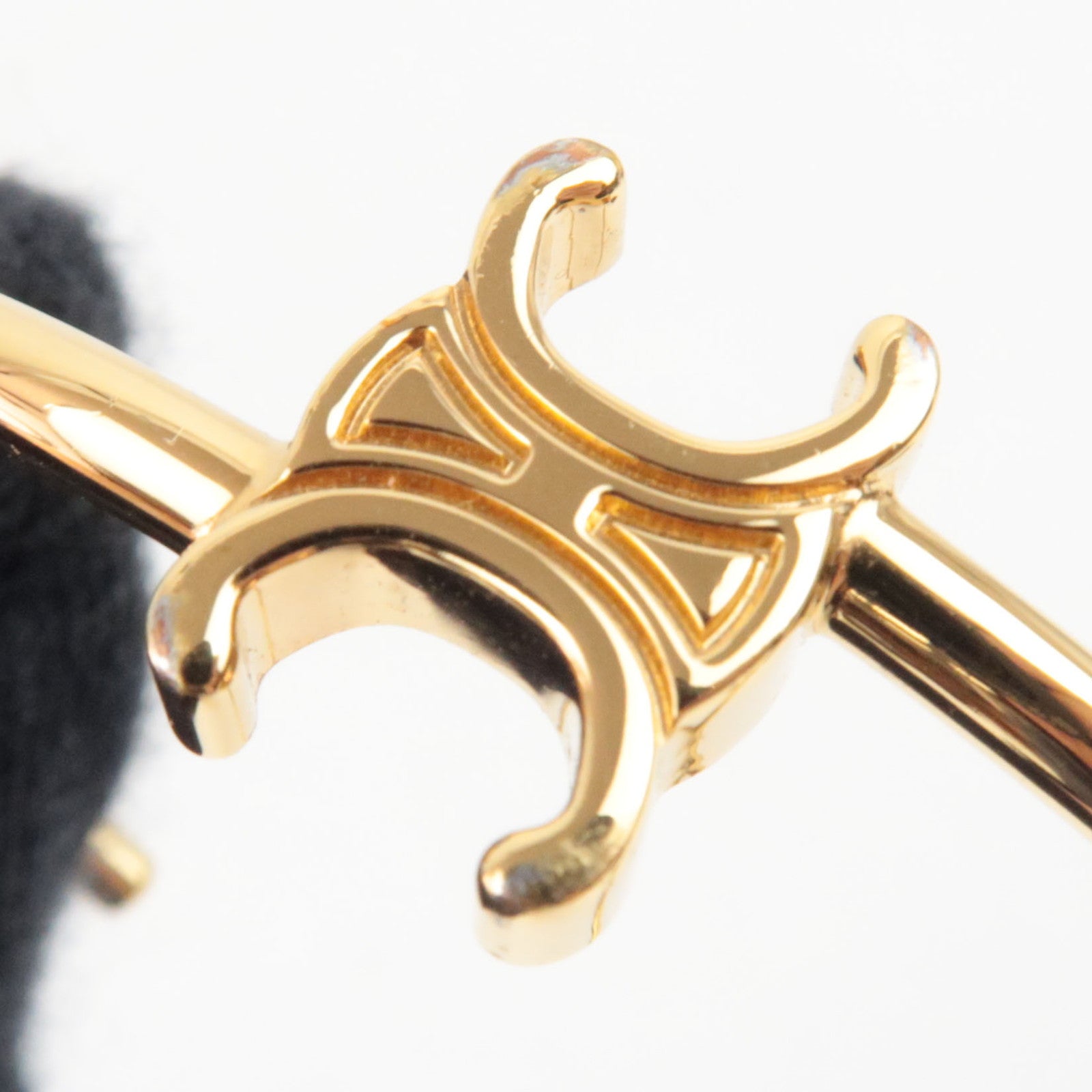 CELINE Triomphe Bangle Metal Gold *Box, Dust bag