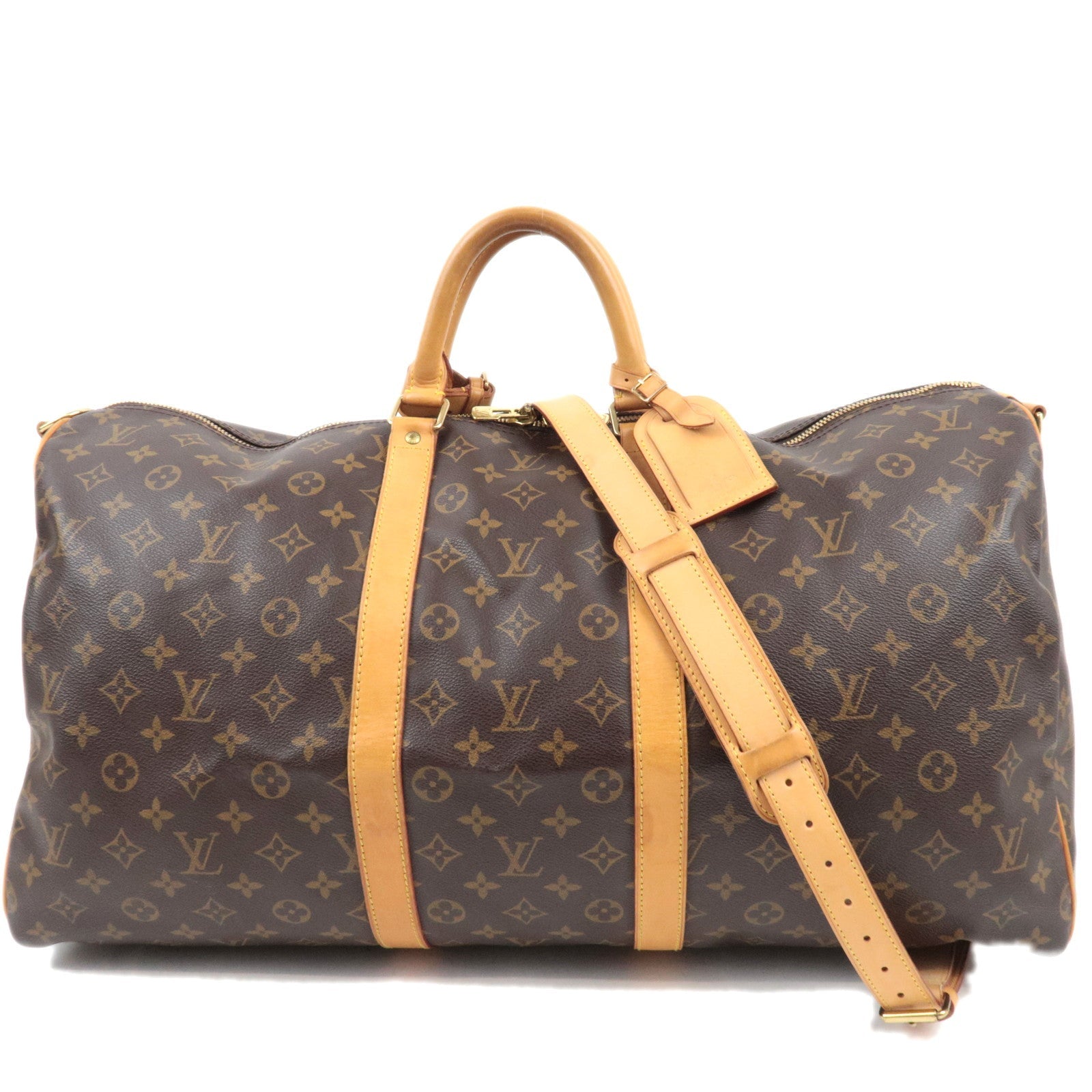 Louis Vuitton Monogram Keepall Bandouliere 55 Travel Bag M41414 MB0011 *Strap, Name tag, Poignet78919