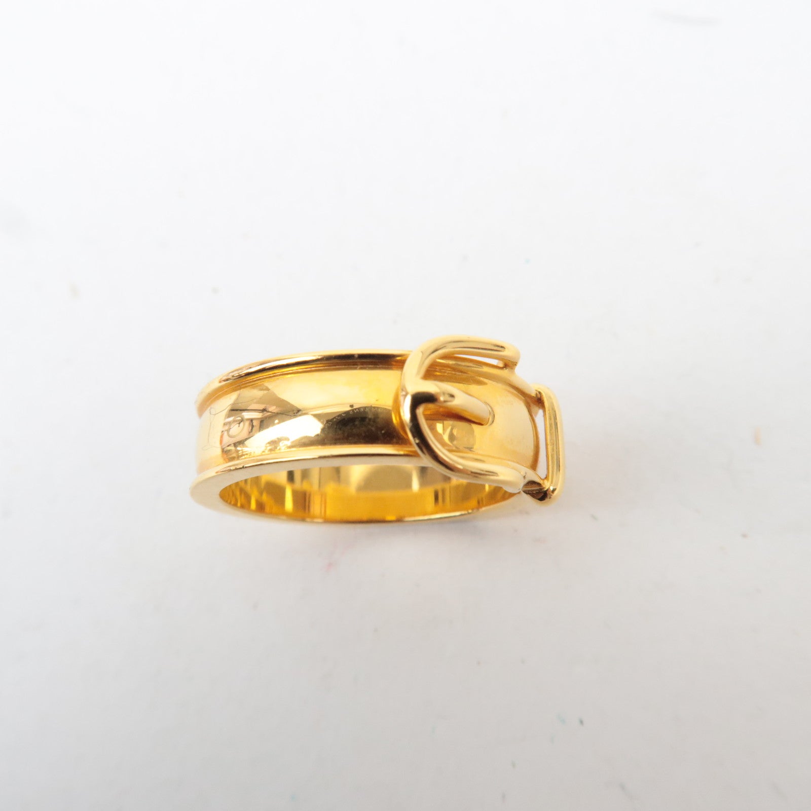 HERMES Ceinture Scarf Ring Metal Gold *Box