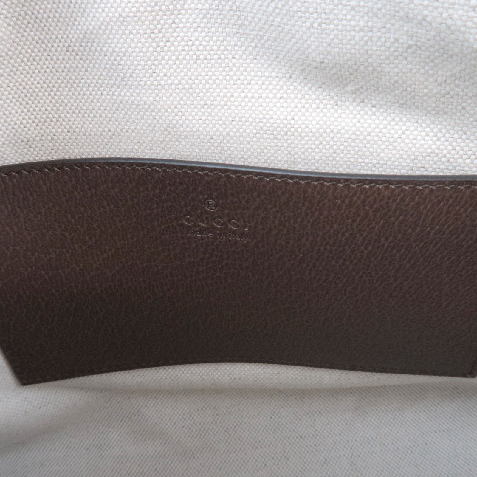 GUCCI Jumbo GG Clutch Bag Canvas Leather Beige Brown 699318 *Dust bag