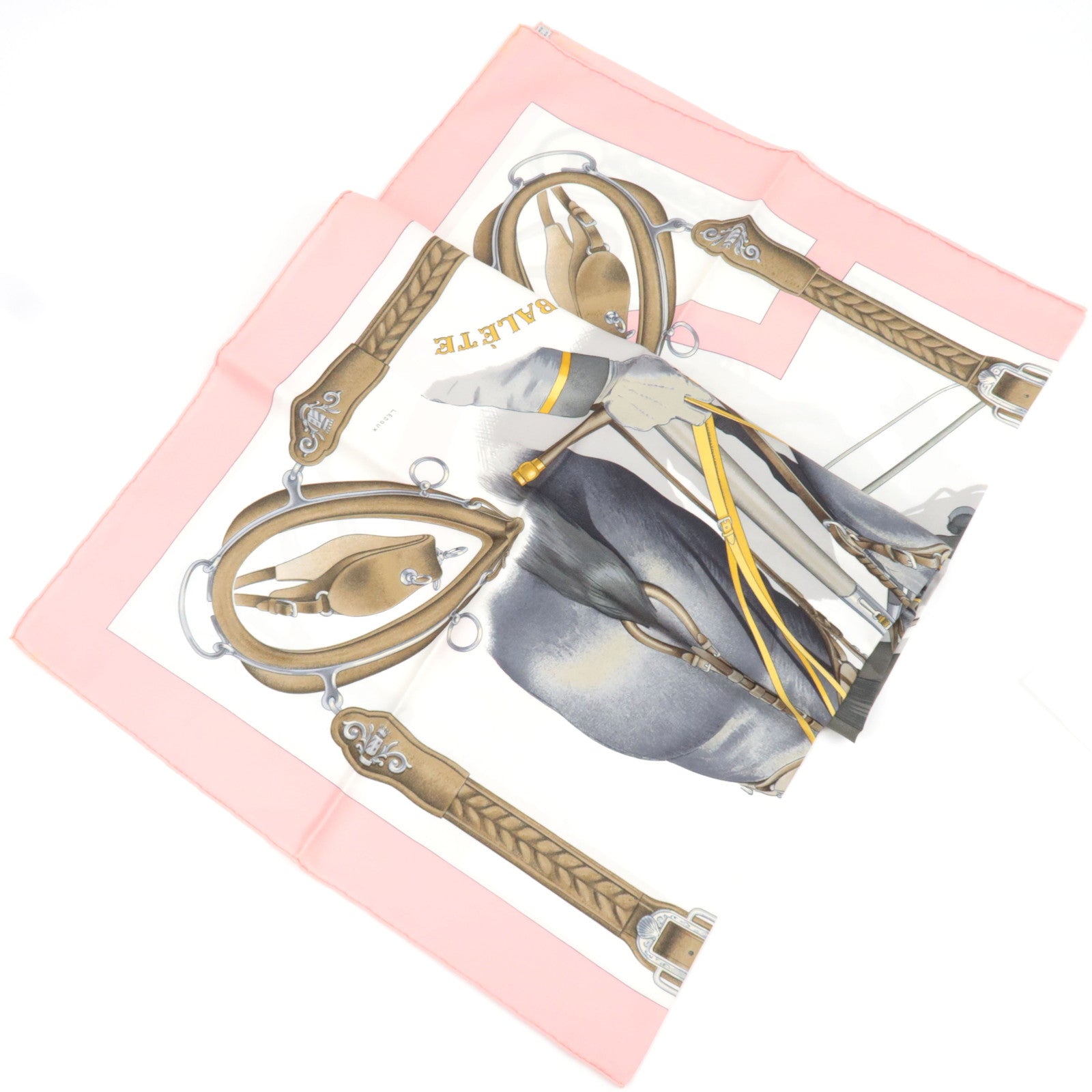 HERMES Set of 3 Carre 90 Scarf 100% Silk Blue White / Pink White / Blue White *Box