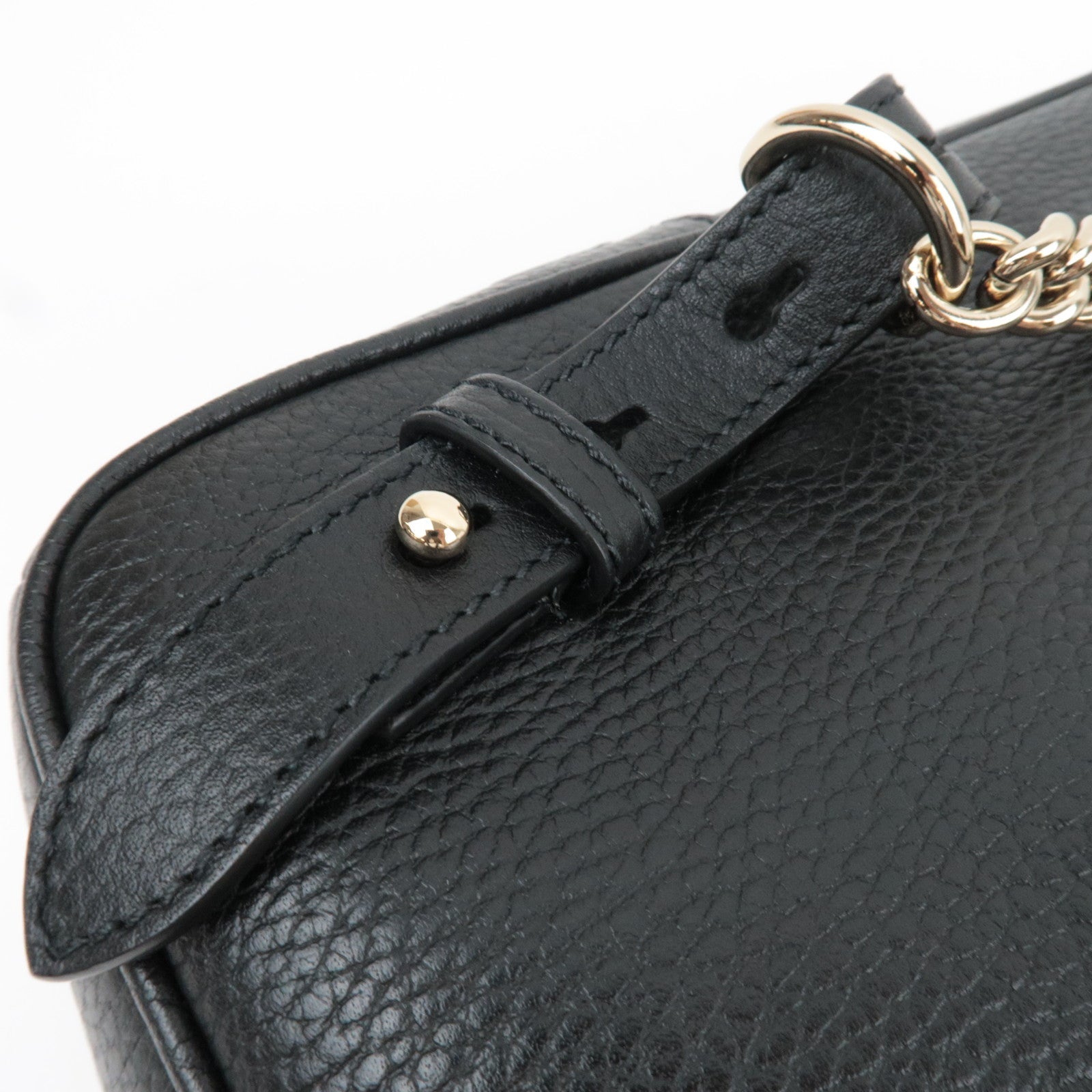 GUCCI Soho Interlocking G Backpack Leather Black 536192 *Dust bag