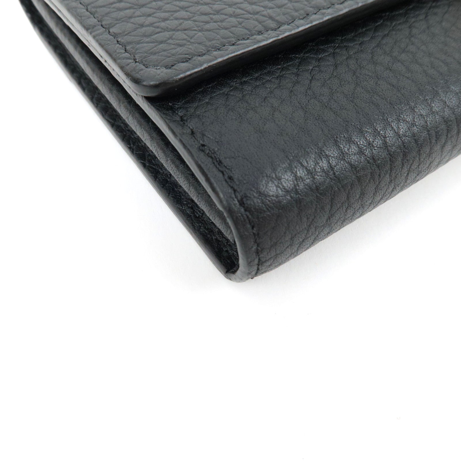 Louis Vuitton Portefeuille Capucines Long Wallet Taurillon Leather Black N90129 MI2168