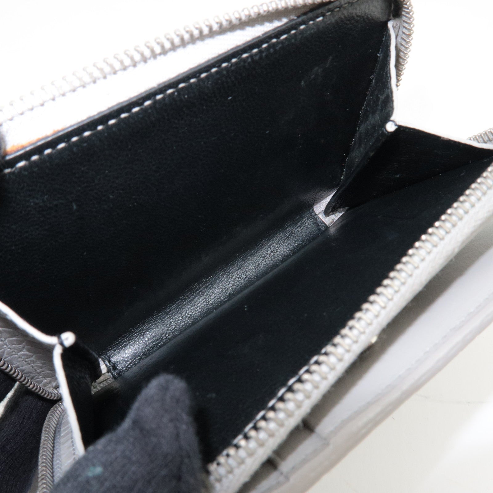 Saint Laurent Cassandre Bifold Wallet Leather Gray Silver HDW 403964