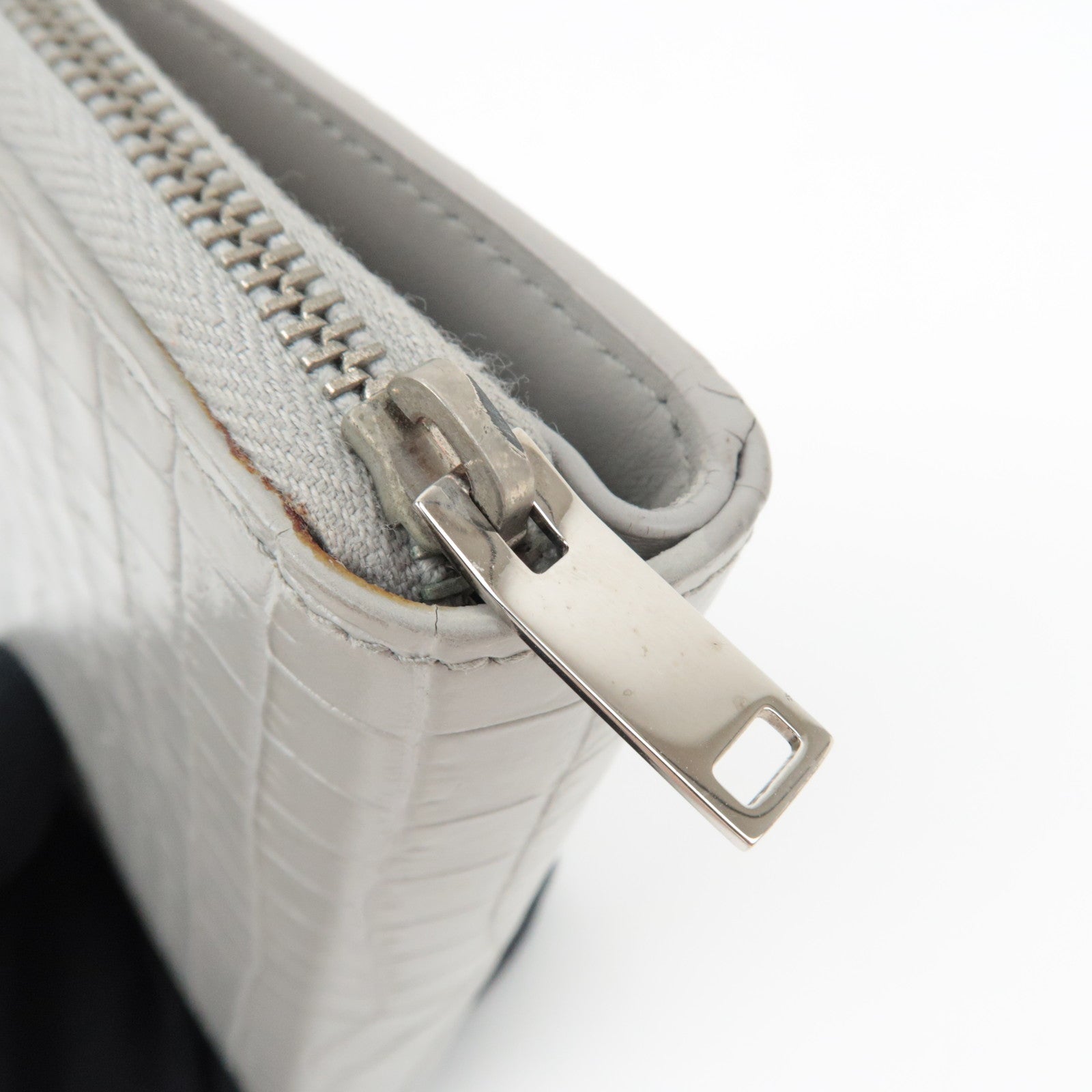 Saint Laurent Cassandre Bifold Wallet Leather Gray Silver HDW 403964