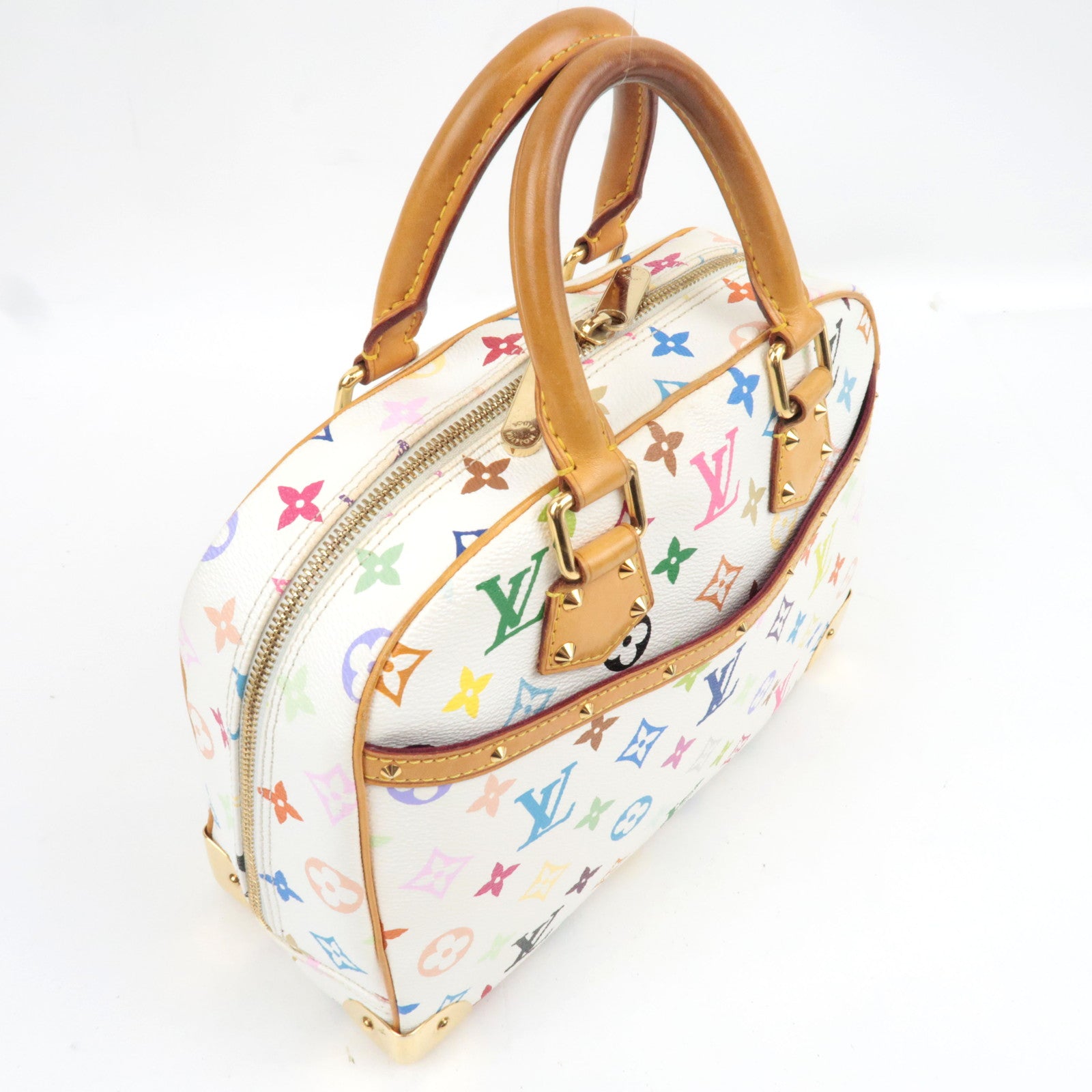 Louis Vuitton Monogram Multicolore Trouville Handbag Blanc M92663 SD0045