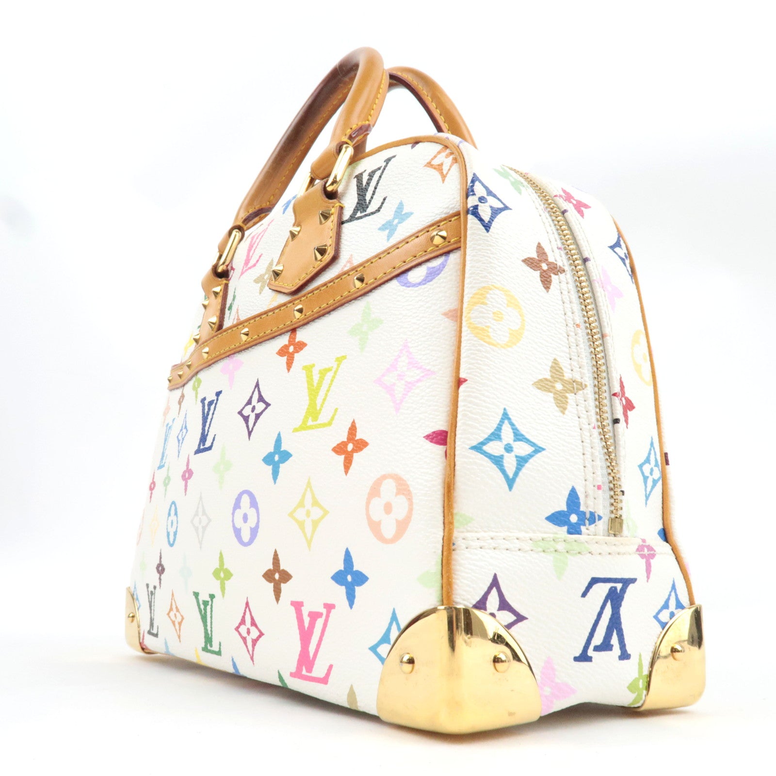Louis Vuitton Monogram Multicolore Trouville Handbag Blanc M92663 SD0045