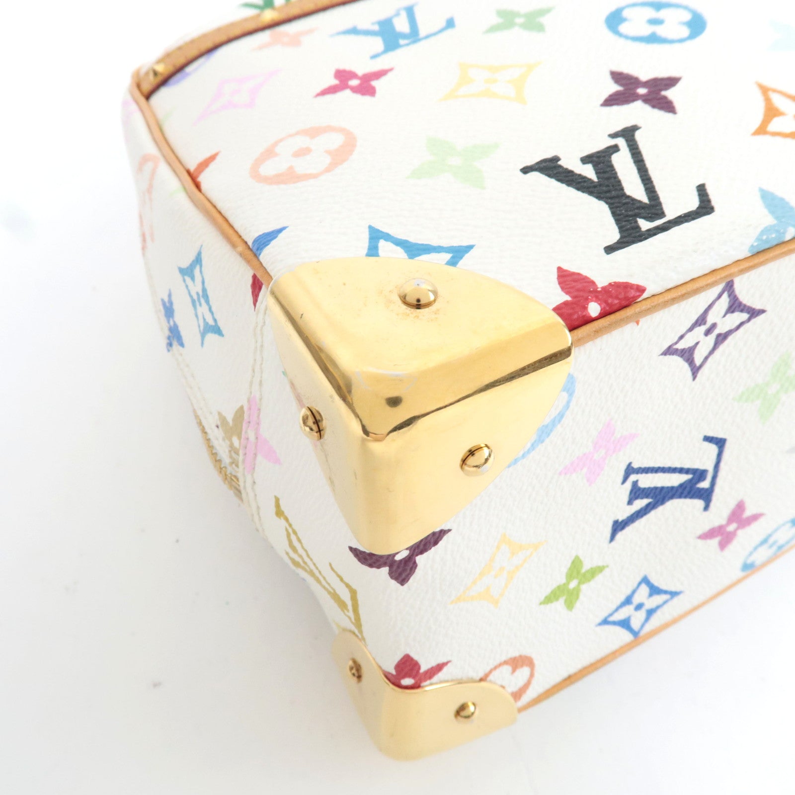 Louis Vuitton Monogram Multicolore Trouville Handbag Blanc M92663 SD0045