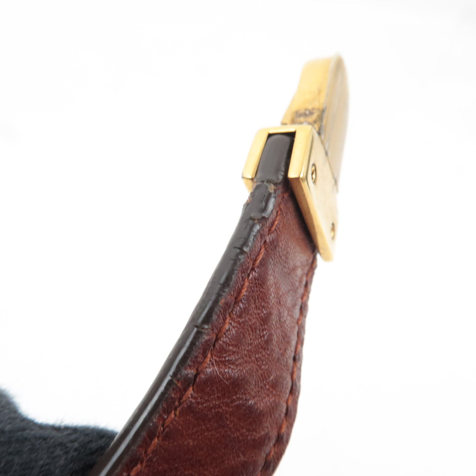 Saint Laurent Monogram Shoulder Bag PVC Leather Brown 667490