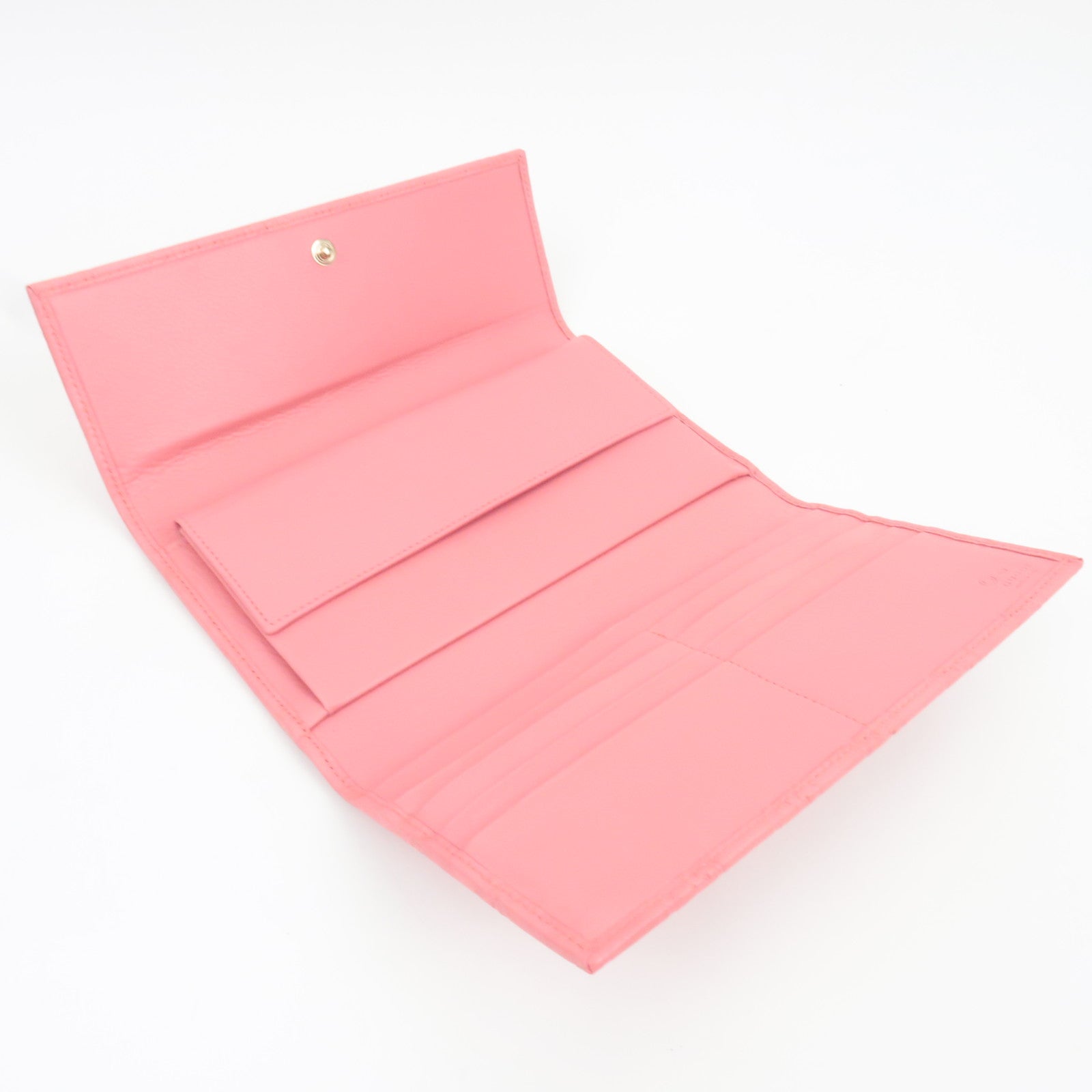 GUCCI Guccissima Bi-Fold Long Wallet Pink 257303