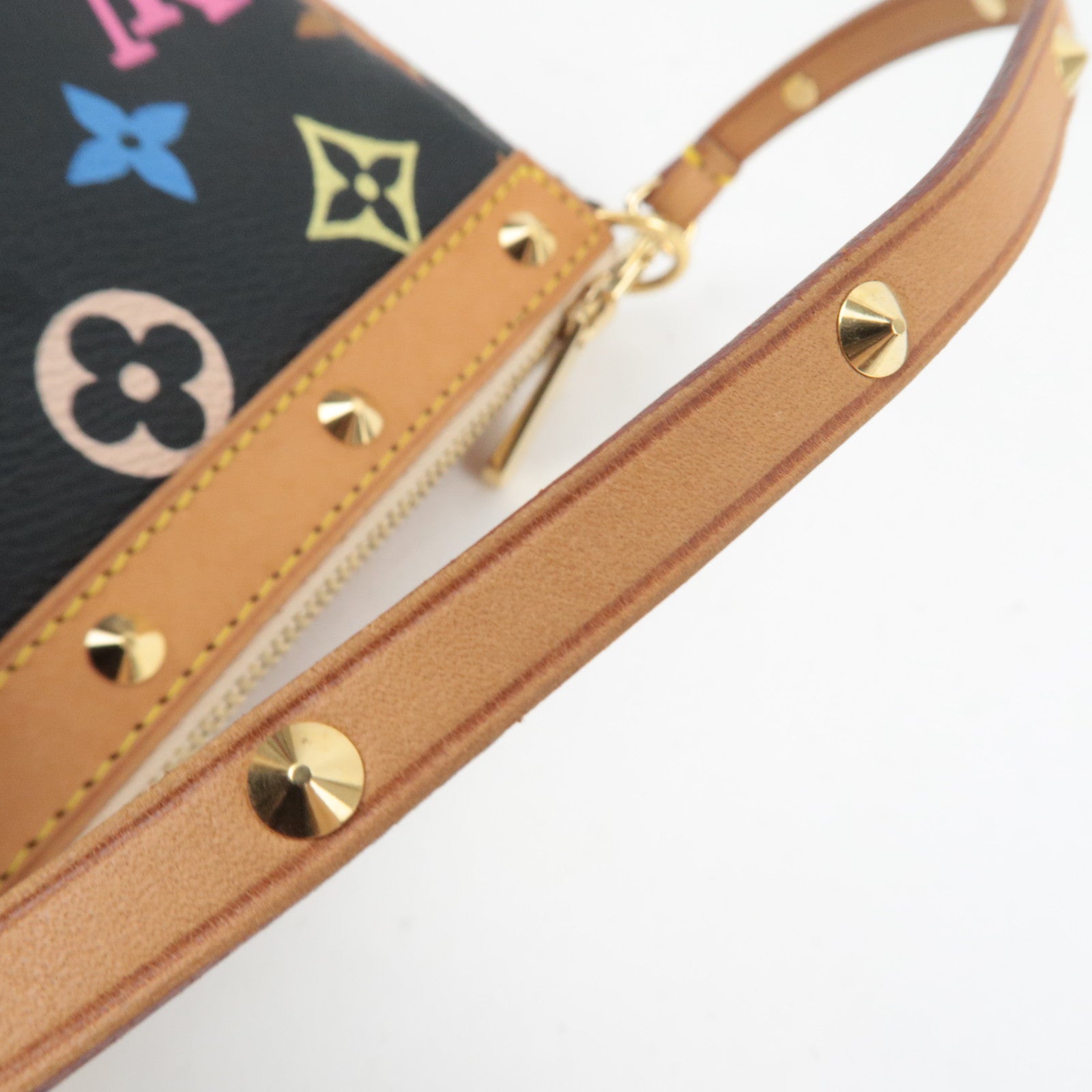 Louis Vuitton Monogram Multicolo Pochette Accessoires Handbag Noir M92648 SL1004