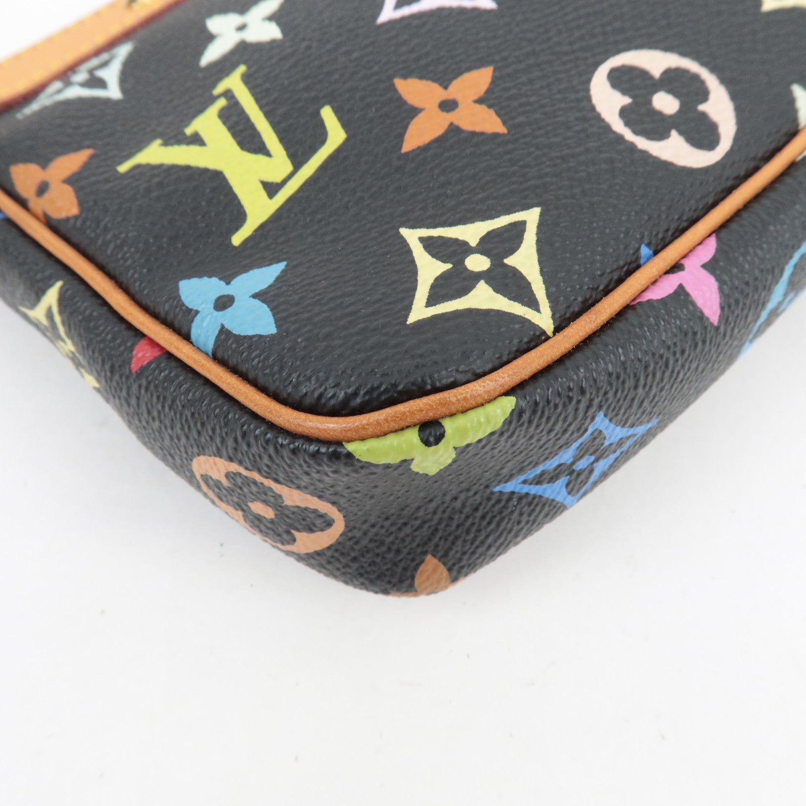 Louis Vuitton Monogram Multicolo Pochette Accessoires Handbag Noir M92648 SL1004