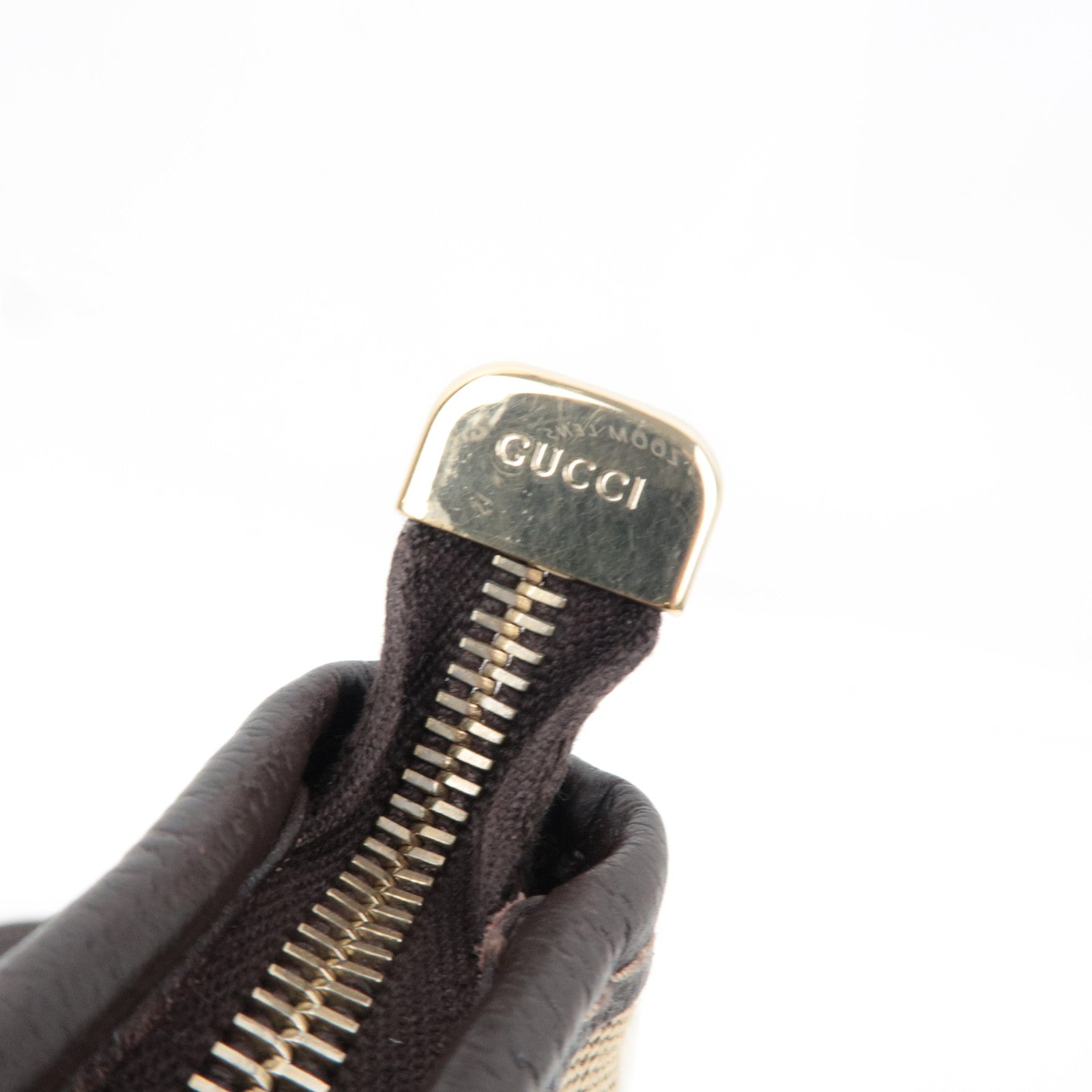 GUCCI Abbey Shoulder Bag GG Canvas Leather Beige Brown 131326