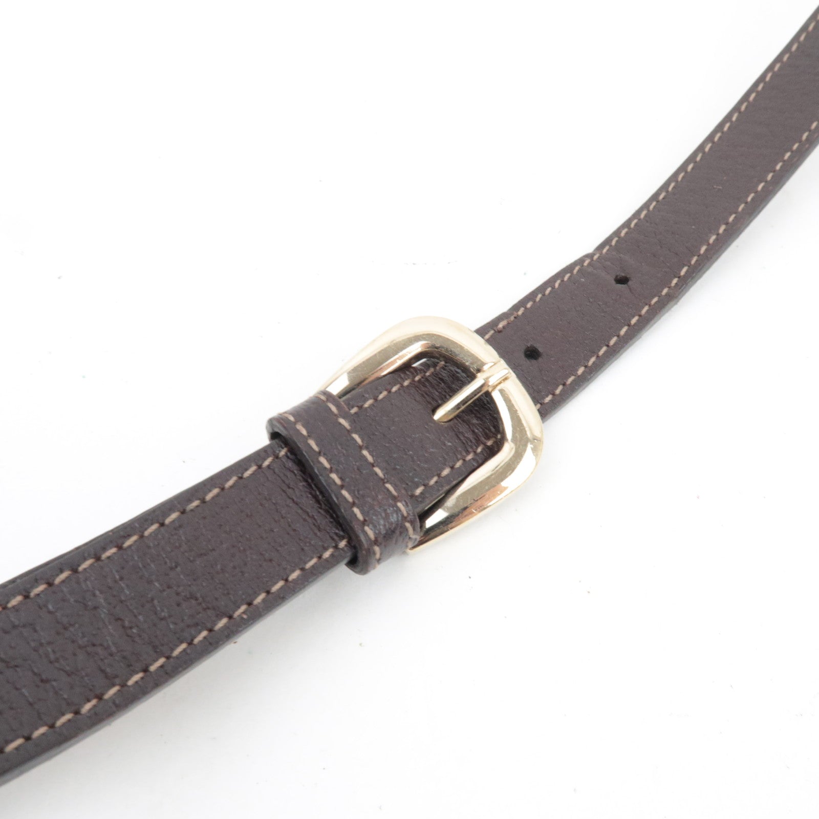 GUCCI Abbey Shoulder Bag GG Canvas Leather Beige Brown 131326