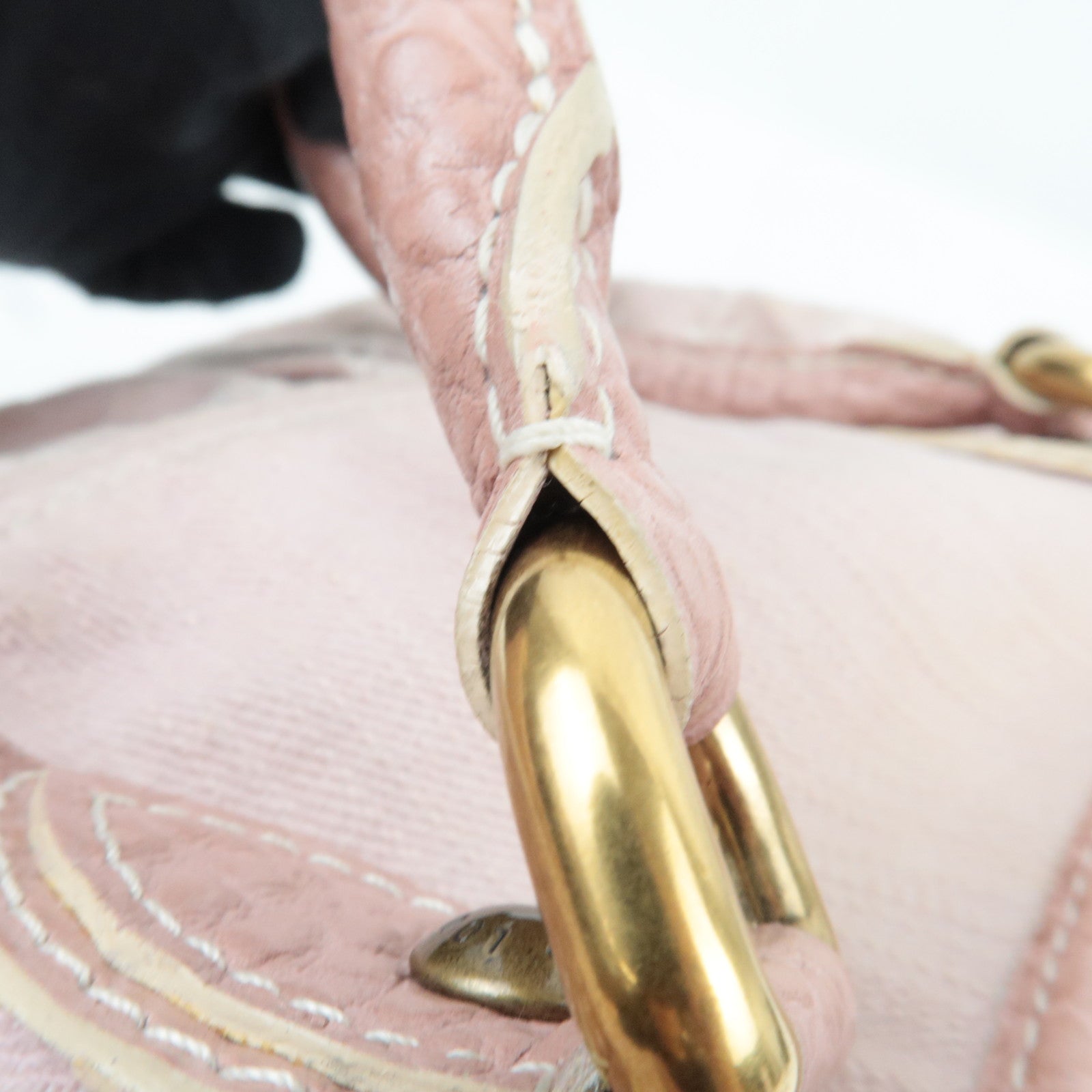 Louis Vuitton Monogram Denim Neo Cabby MM 2Way Handbag Rose M95836 TH0089 *Strap