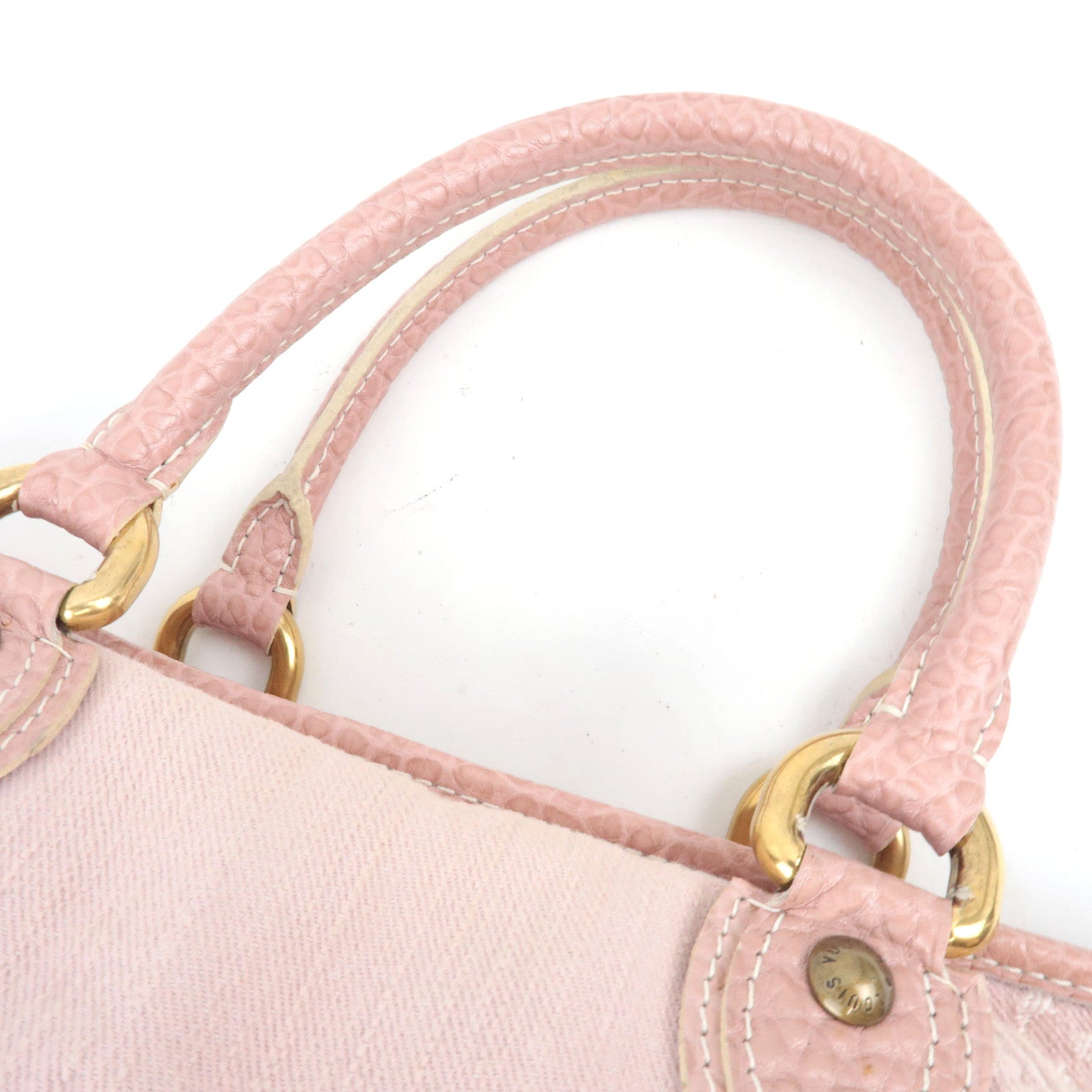 Louis Vuitton Monogram Denim Neo Cabby MM 2Way Handbag Rose M95836 TH0089 *Strap