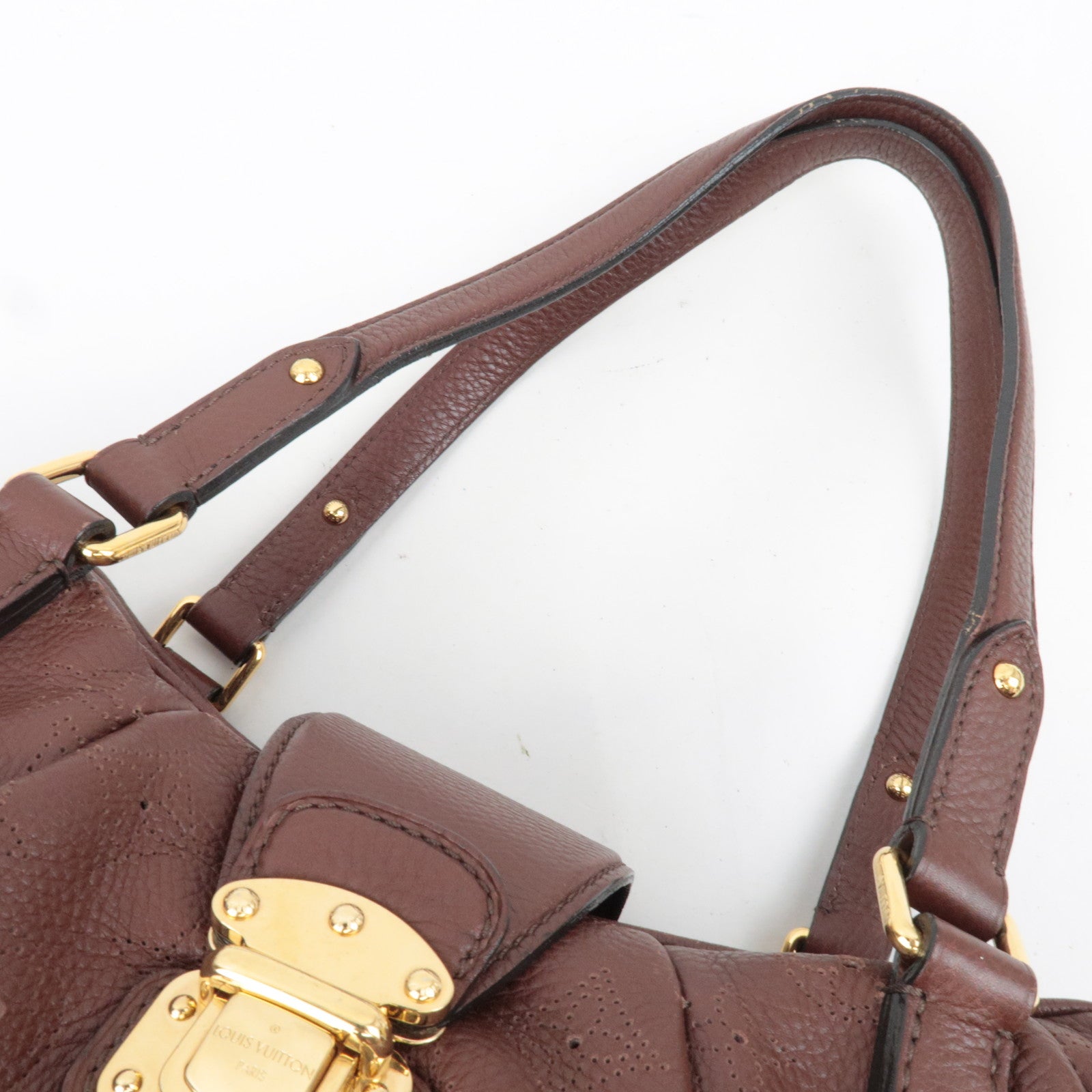 Louis Vuitton Monogram Mahina Lunar GM Shoulder Bag Acajou M95970 TH2099 *Dust bag