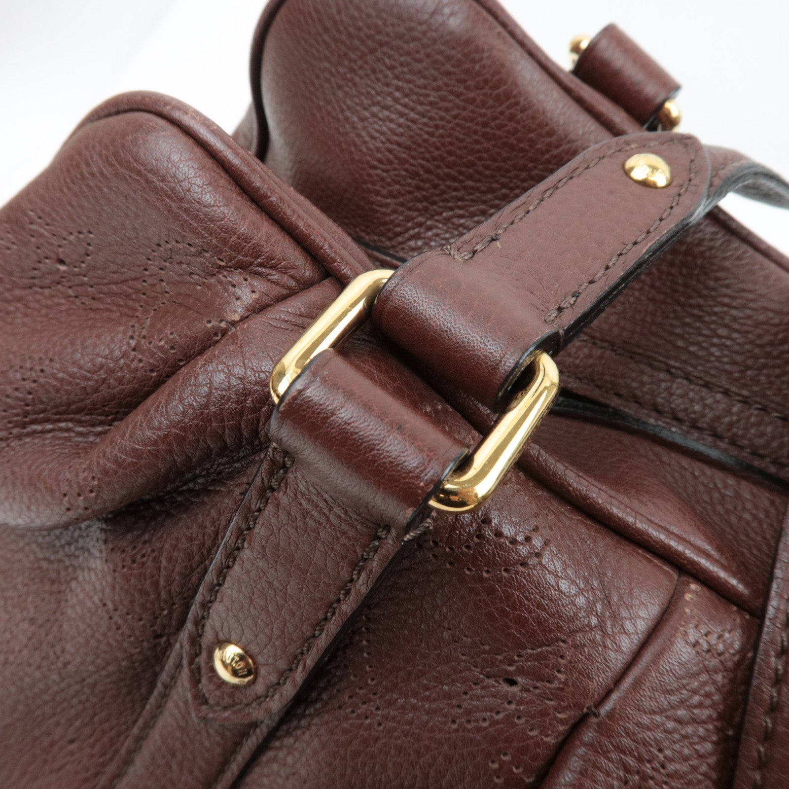 Louis Vuitton Monogram Mahina Lunar GM Shoulder Bag Acajou M95970 TH2099 *Dust bag