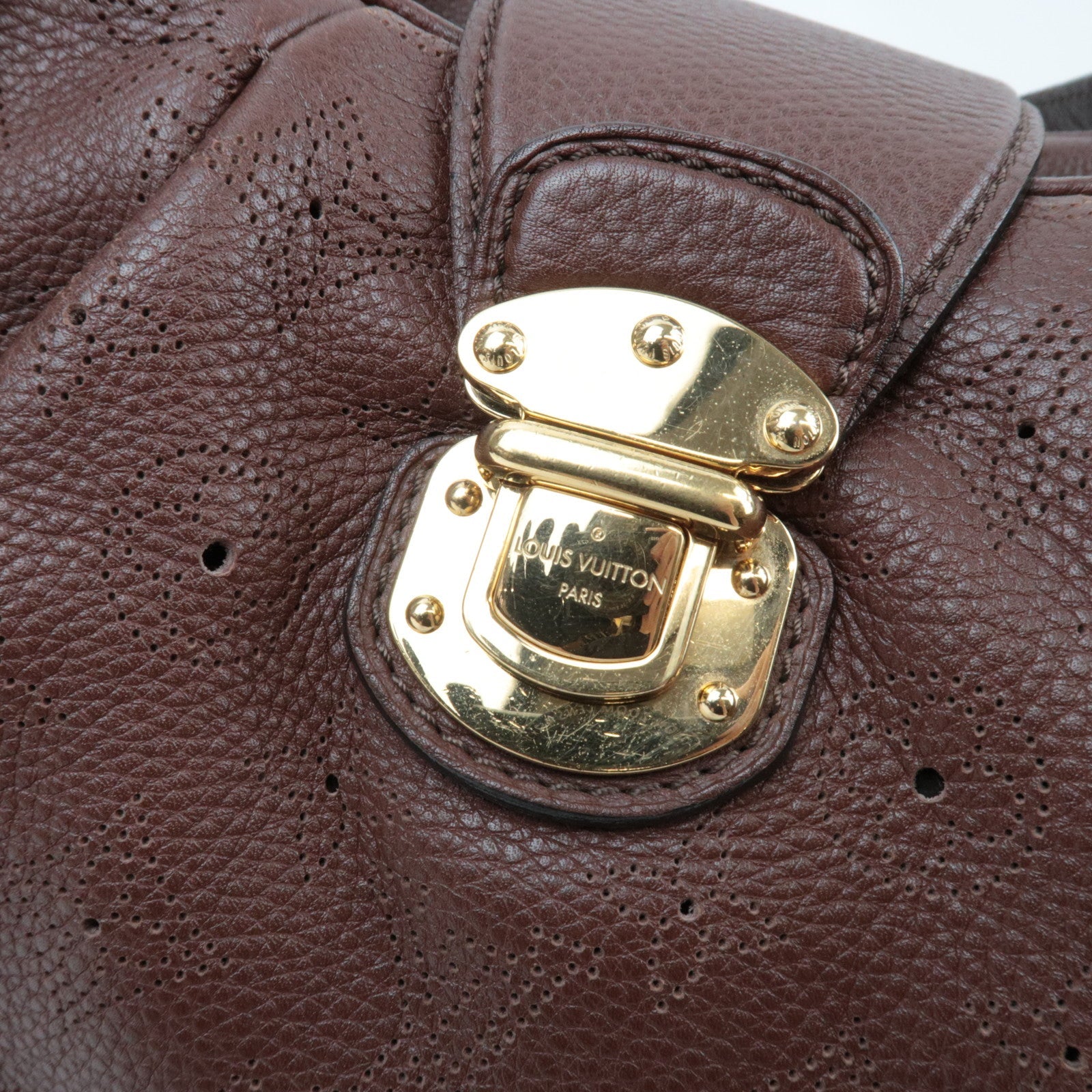 Louis Vuitton Monogram Mahina Lunar GM Shoulder Bag Acajou M95970 TH2099 *Dust bag