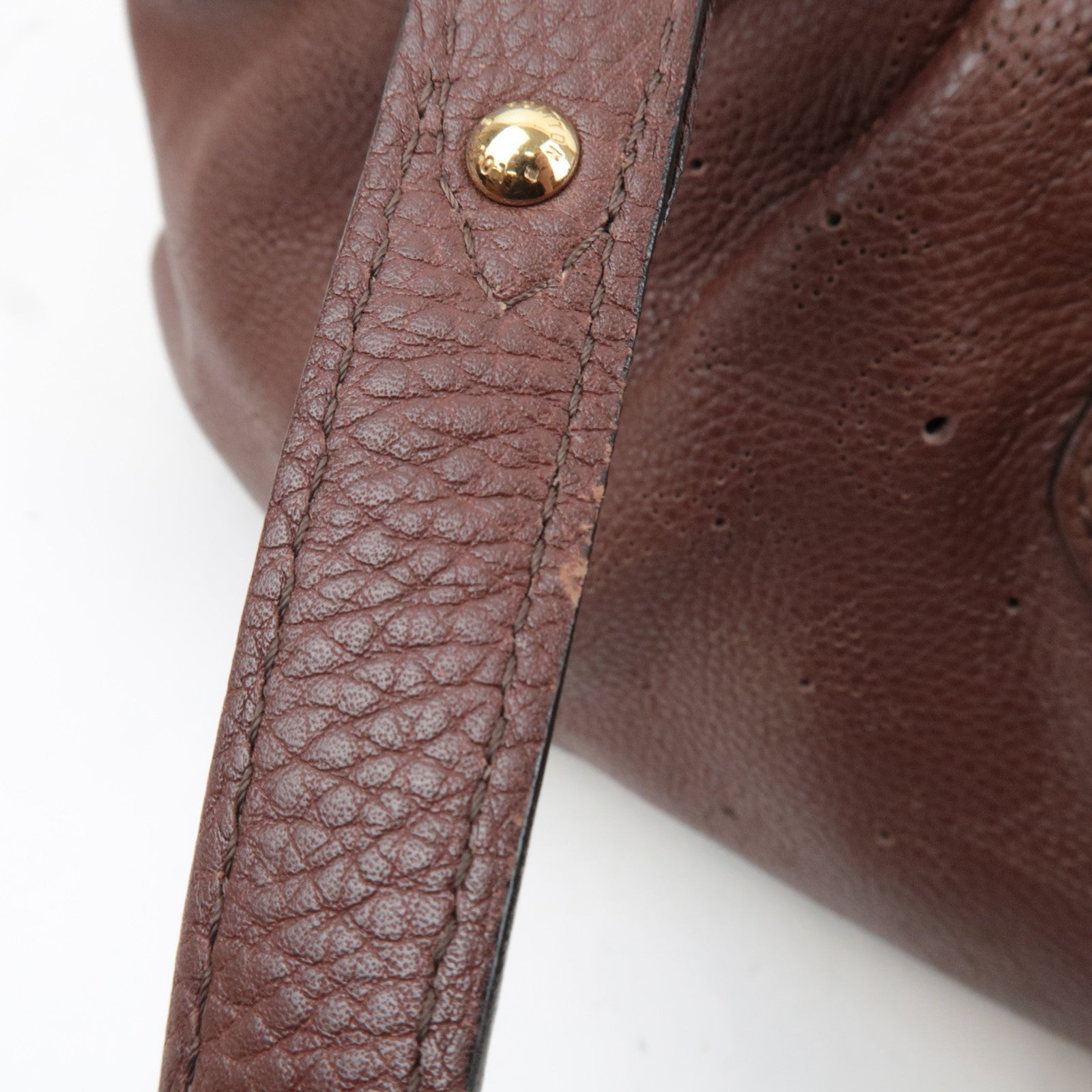 Louis Vuitton Monogram Mahina Lunar GM Shoulder Bag Acajou M95970 TH2099 *Dust bag