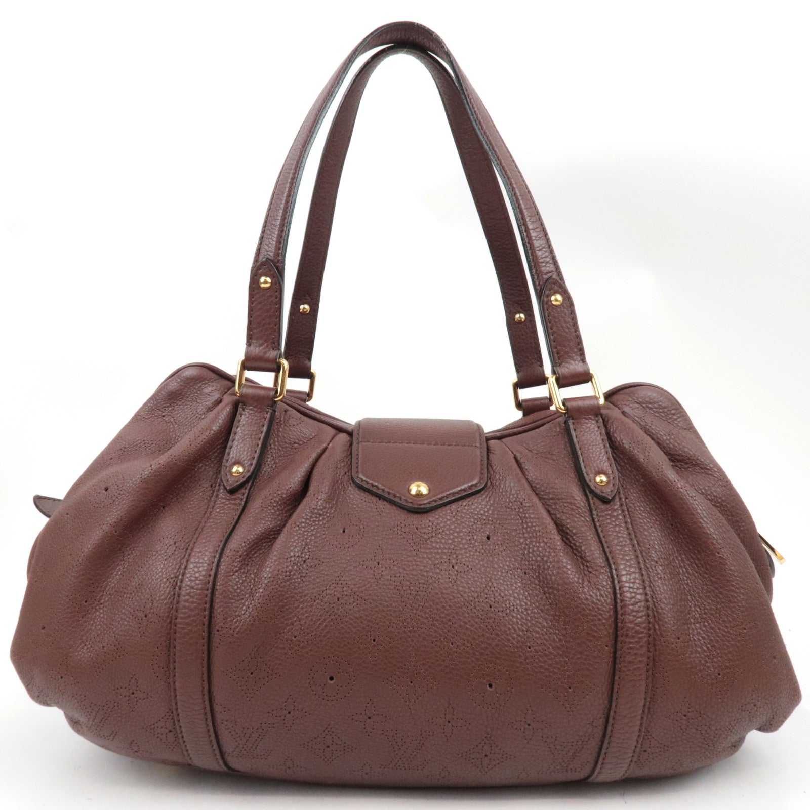 Louis Vuitton Monogram Mahina Lunar GM Shoulder Bag Acajou M95970 TH2099 *Dust bag