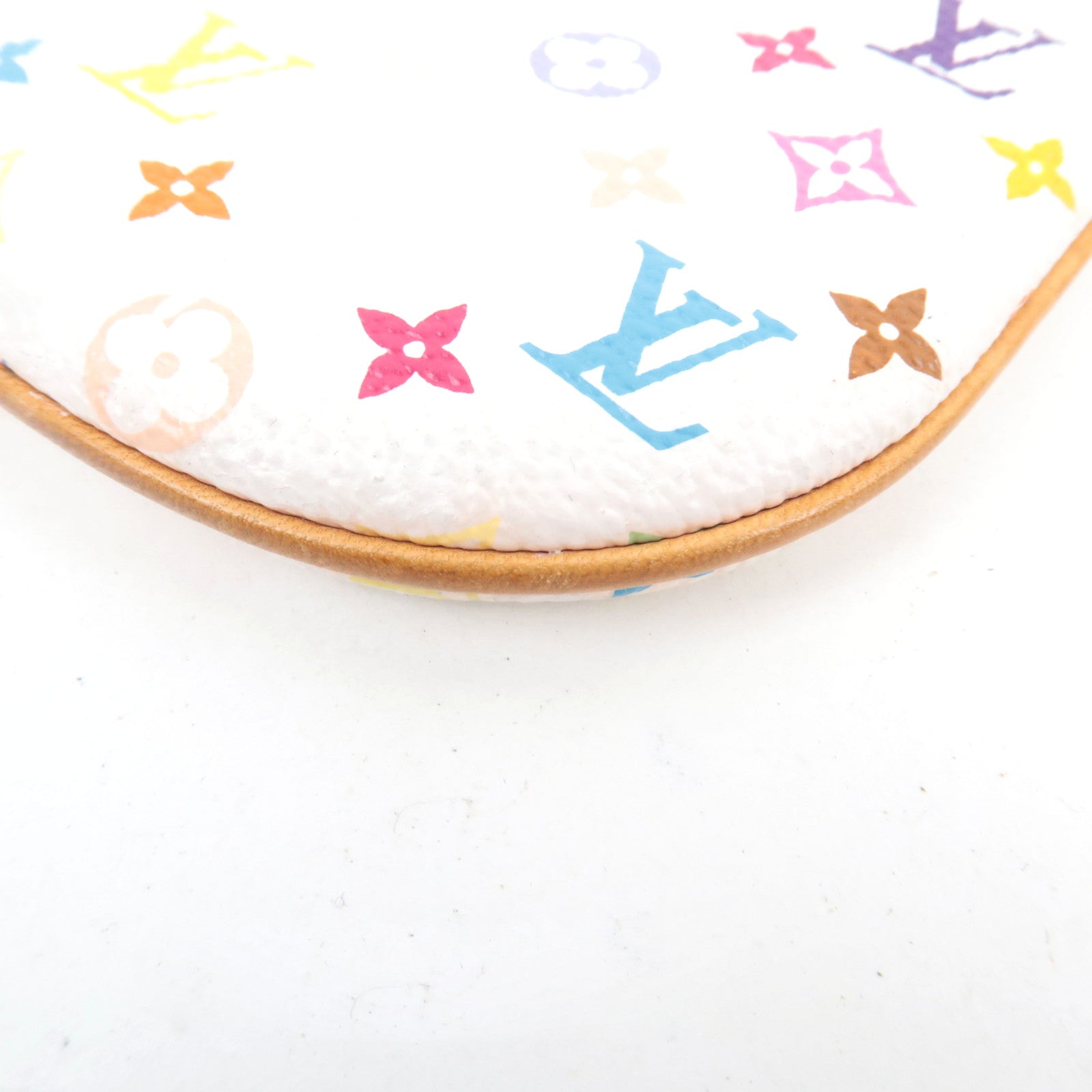 Louis Vuitton Monogram Multicolore Pochette MM MIni Pouch Blanc M60028 MI0076