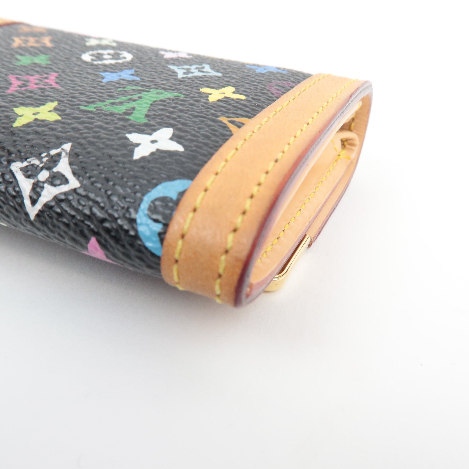 Louis Vuitton Monogram Multicolore Porte Monnaie Plat Noir M92656 MI0014 *Box