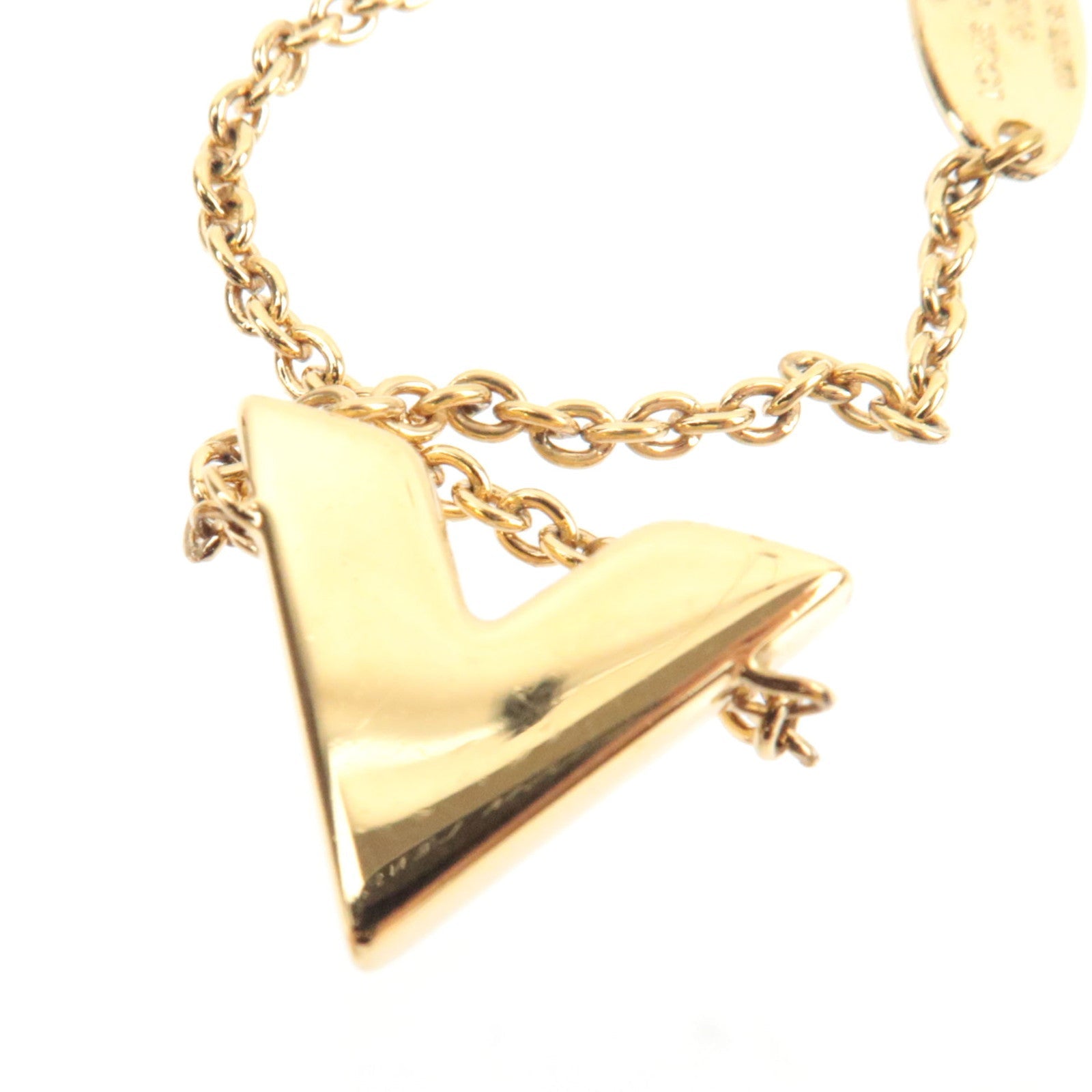 Louis Vuitton Essential V Bracelet Metal Gold M61084 OB0271 *Box, Dust bag